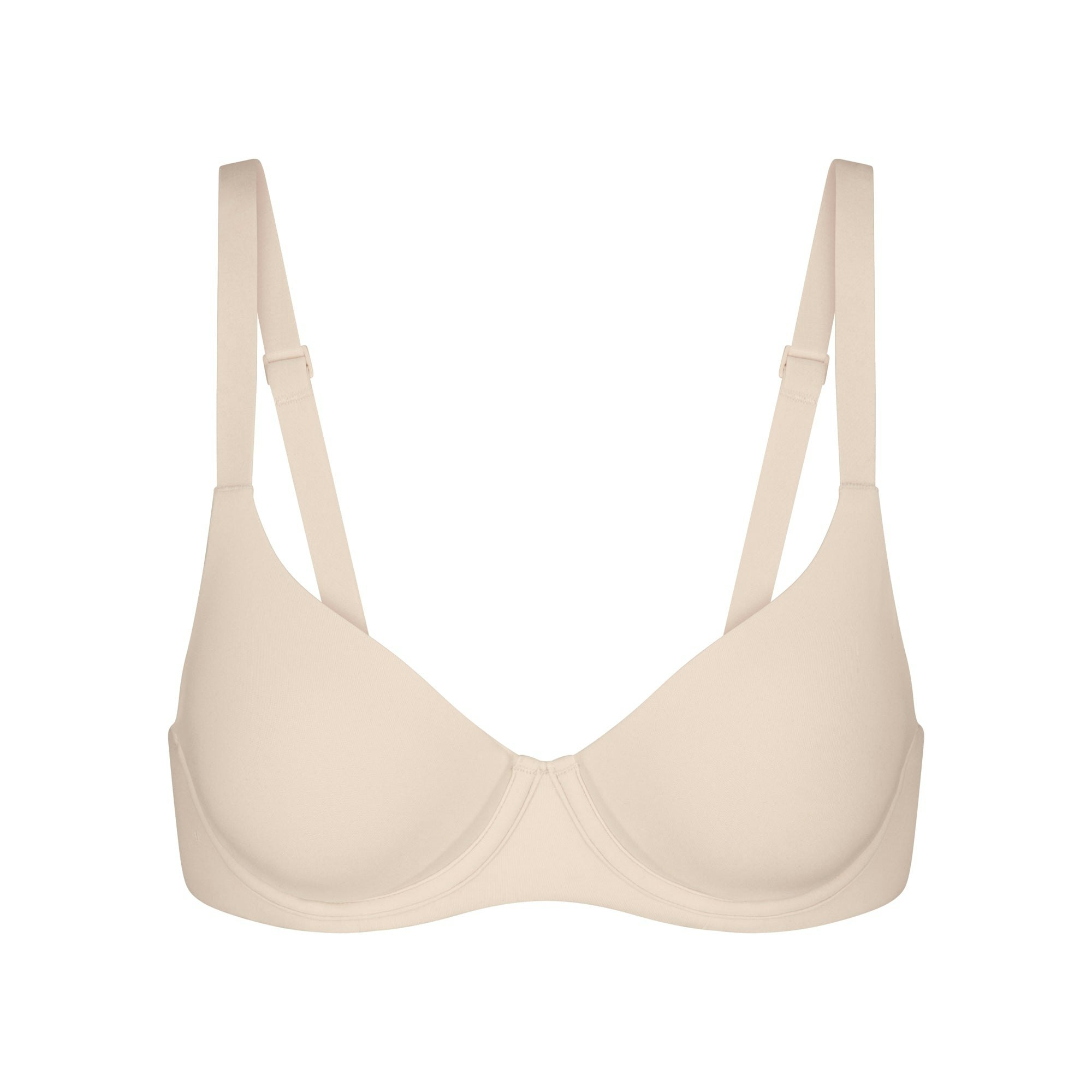FITS EVERYBODY FULL COVERAGE BRA | SAND (FULL COVERAGE BRAS) LAYS FLAT ON A WHITE BACKGROUND | FLT