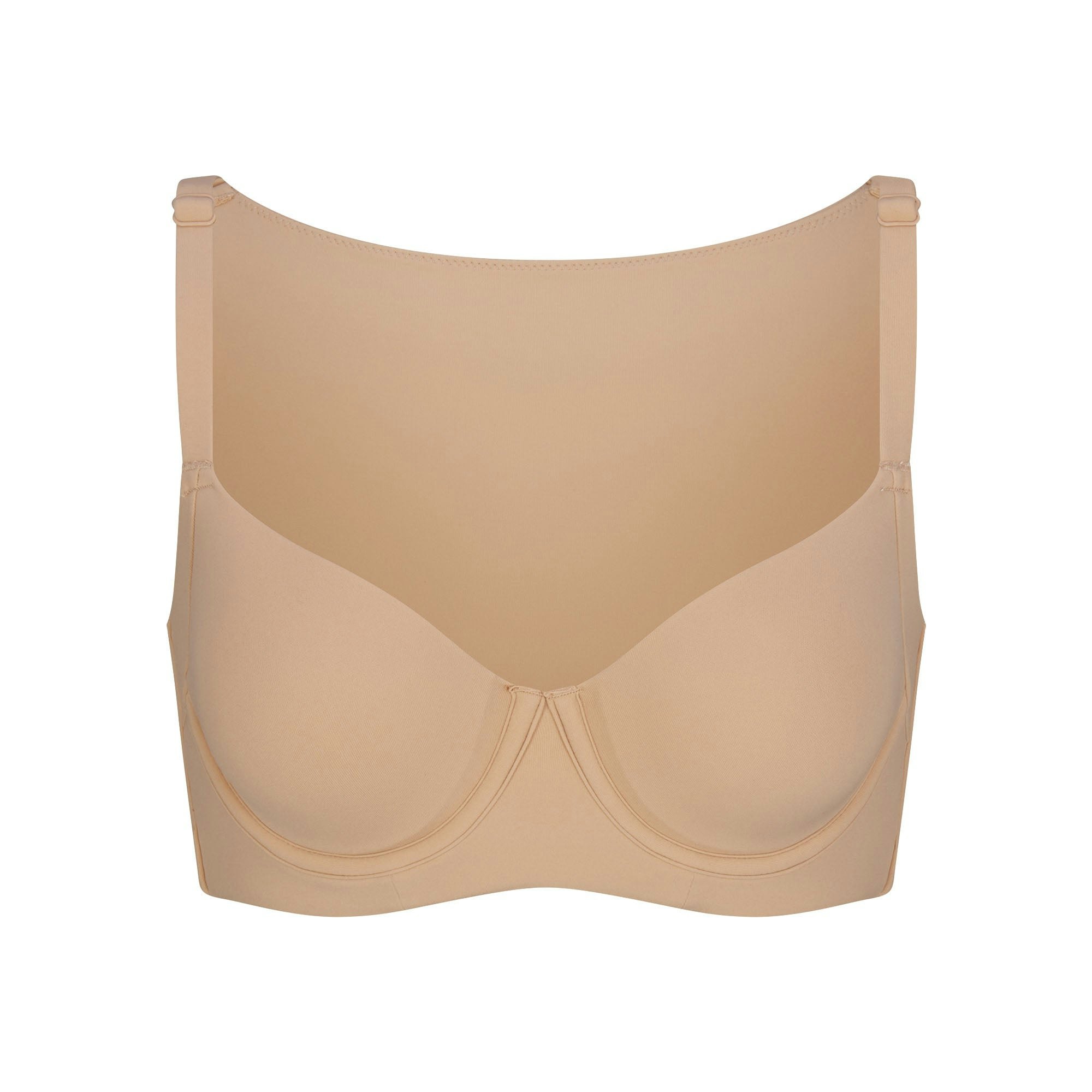 FITS EVERYBODY BACK SMOOTHING FULL COVERAGE BRA | CLAY (FULL COVERAGE BRAS) FLAT ON A WHITE BACKGROUND | FLT