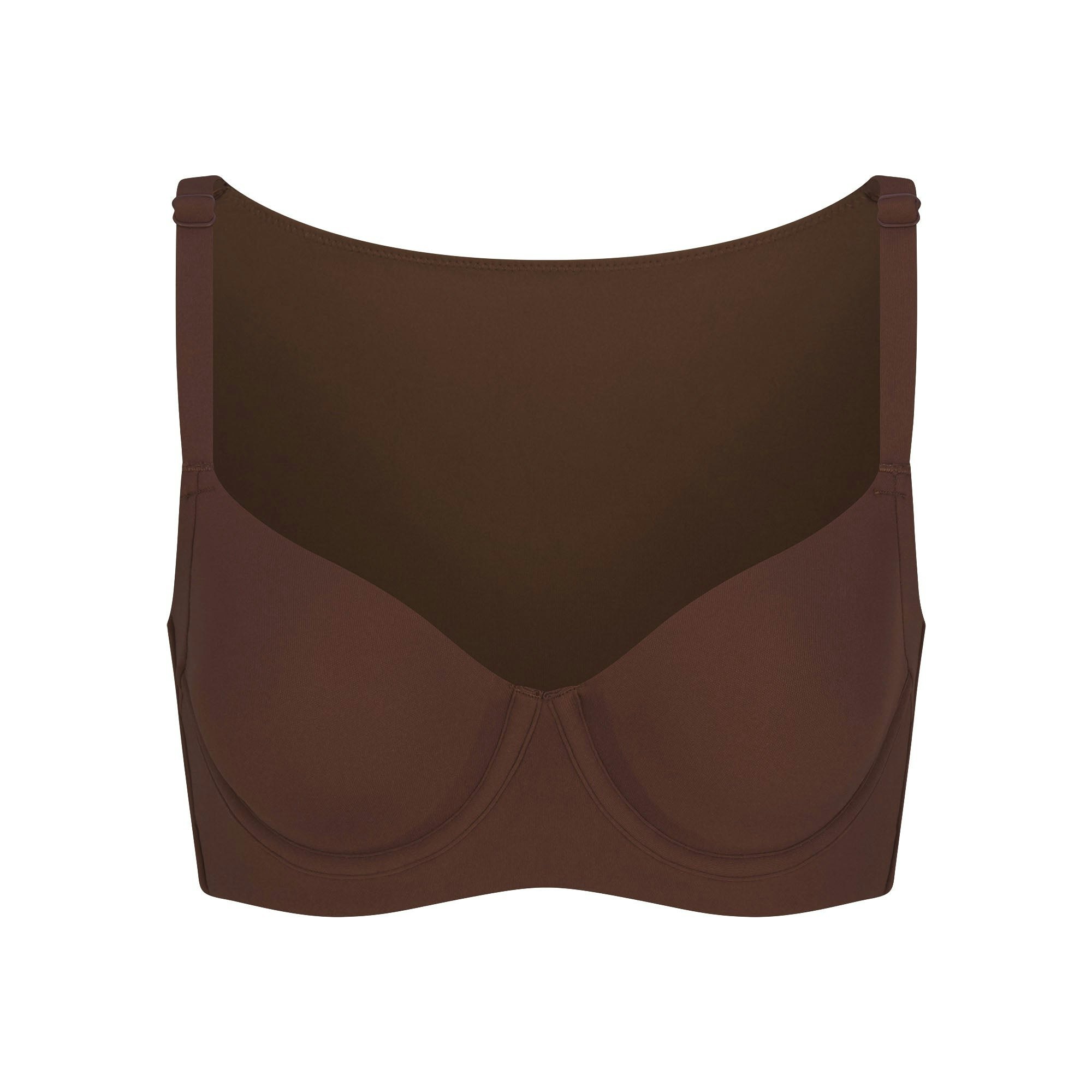 FITS EVERYBODY BACK SMOOTHING FULL COVERAGE BRA | COCOA (FULL COVERAGE BRAS) FLAT ON A WHITE BACKGROUND | FLT