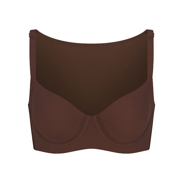 FITS EVERYBODY BACK SMOOTHING FULL COVERAGE BRA | COCOA (FULL COVERAGE BRAS) FLAT ON A WHITE BACKGROUND | FLT
