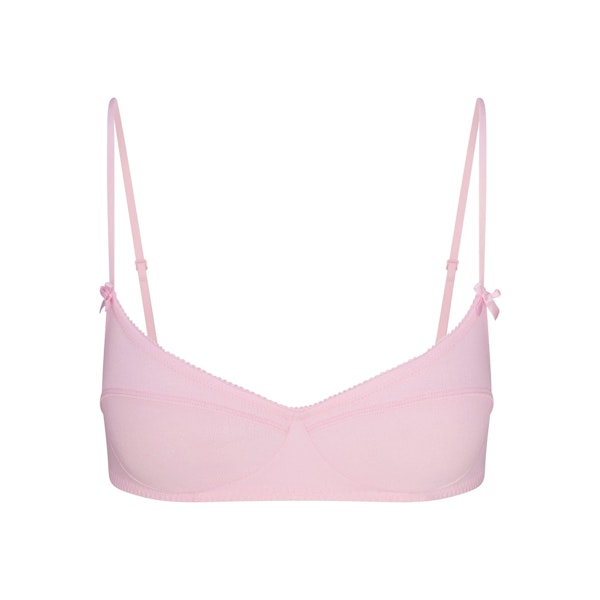 LOGO POINTELLE BRALETTE | CHERRY BLOSSOM FLAT ON A WHITE BACKGROUND | FLT