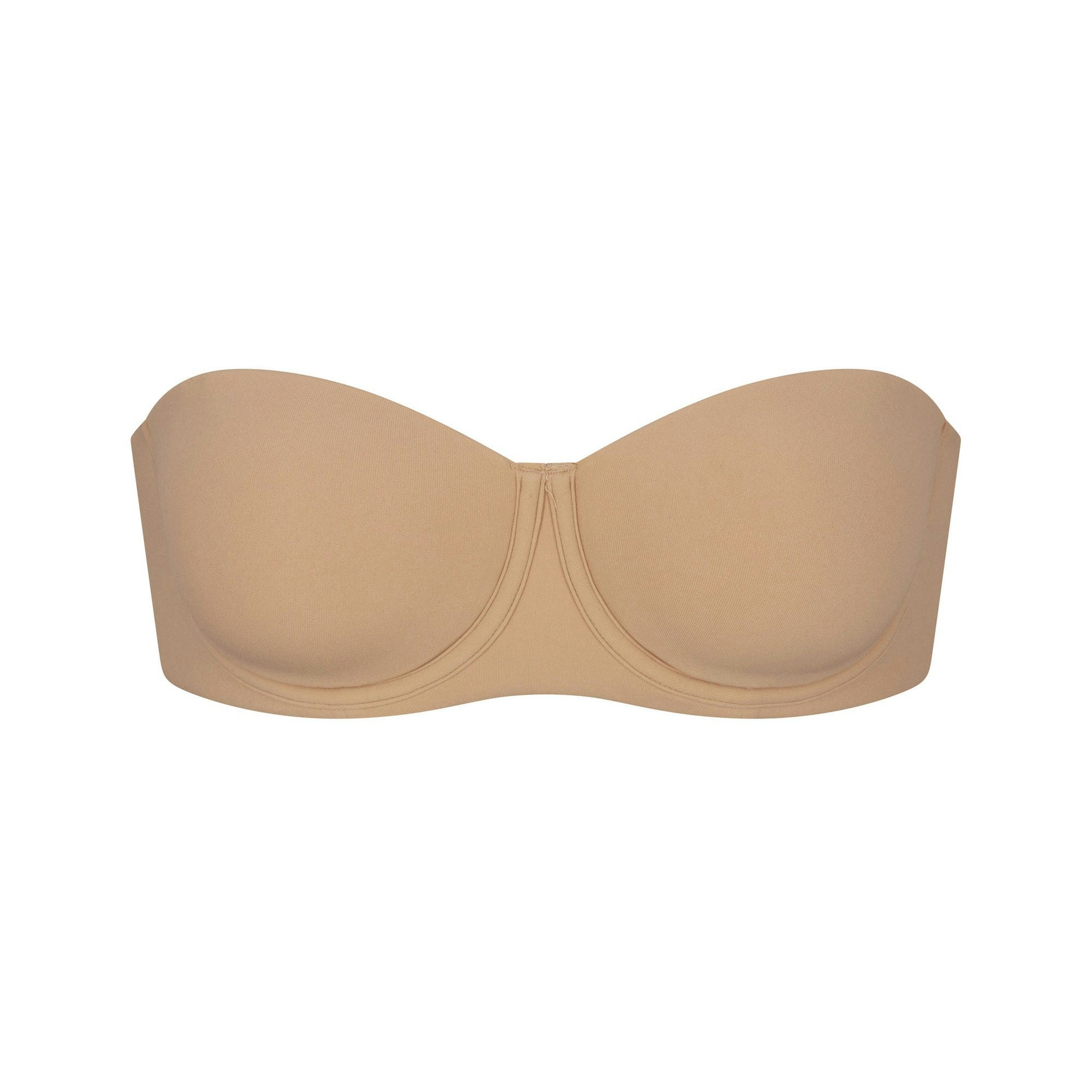 FITS EVERYBODY STRAPLESS BRA | CLAY (STRAPLESS BRAS) LAYS FLAT ON A WHITE BACKGROUND | FLT