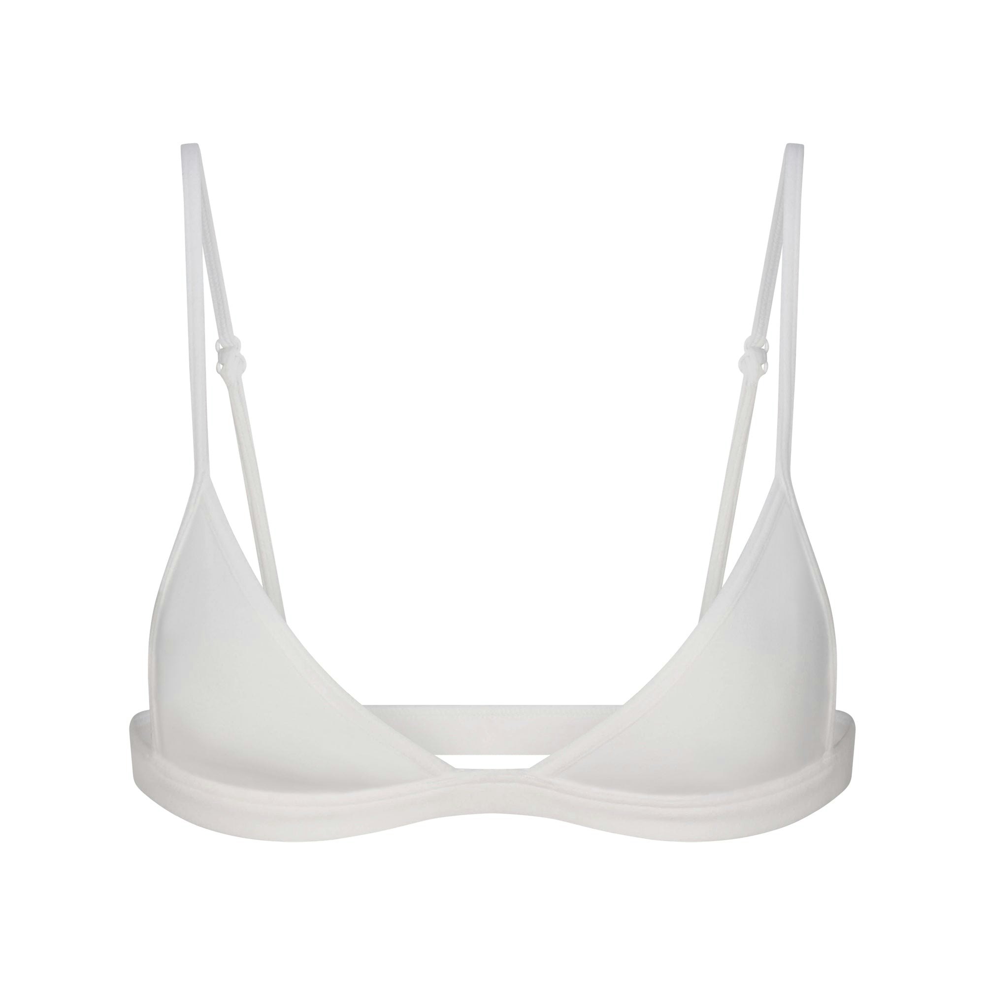 EVERYDAY COTTON TRIANGLE BRALETTE | SNOW FLAT ON A WHITE BACKGROUND | FLT