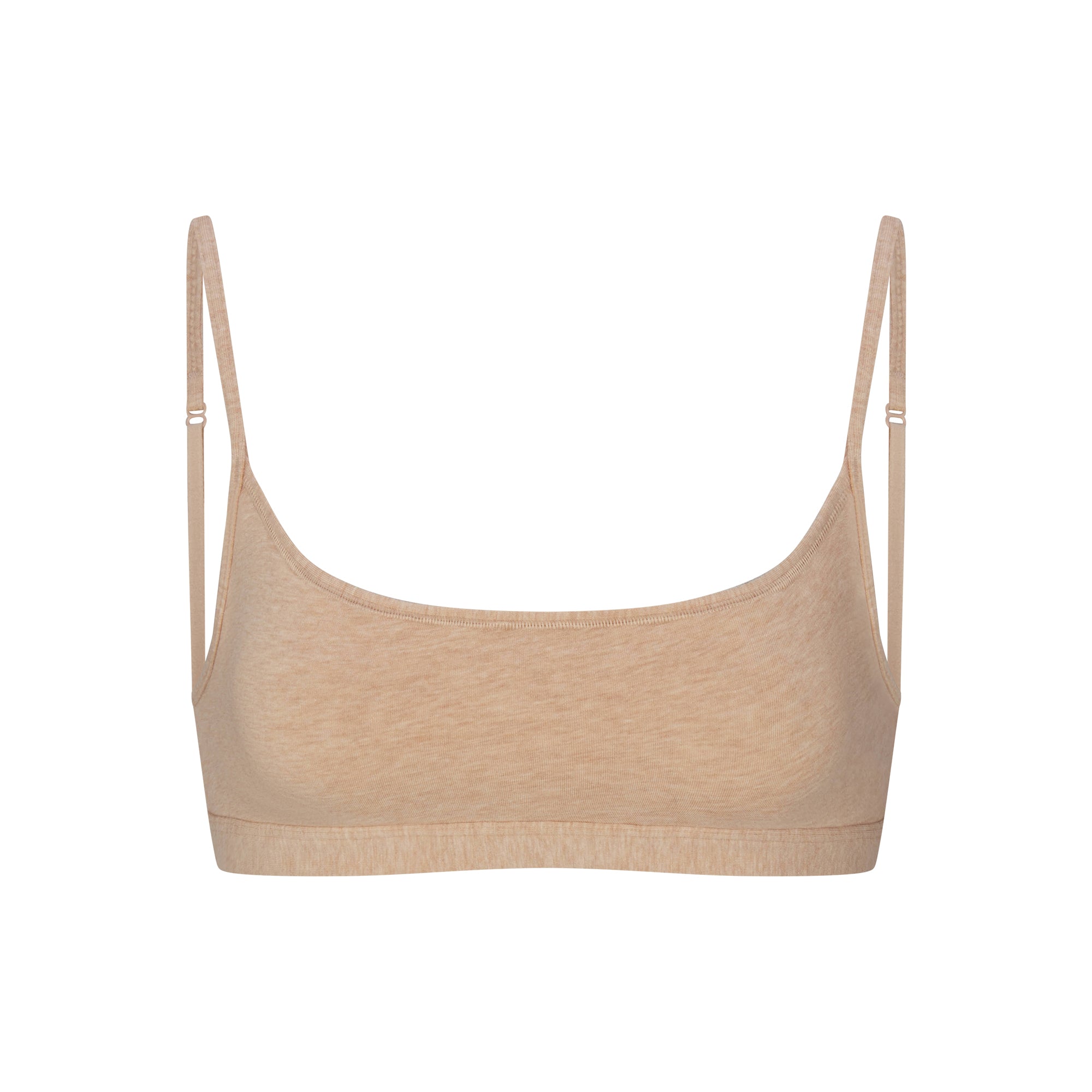 EVERYDAY COTTON SCOOP BRALETTE | CLAY HEATHER FLAT ON A WHITE BACKGROUND | FLT