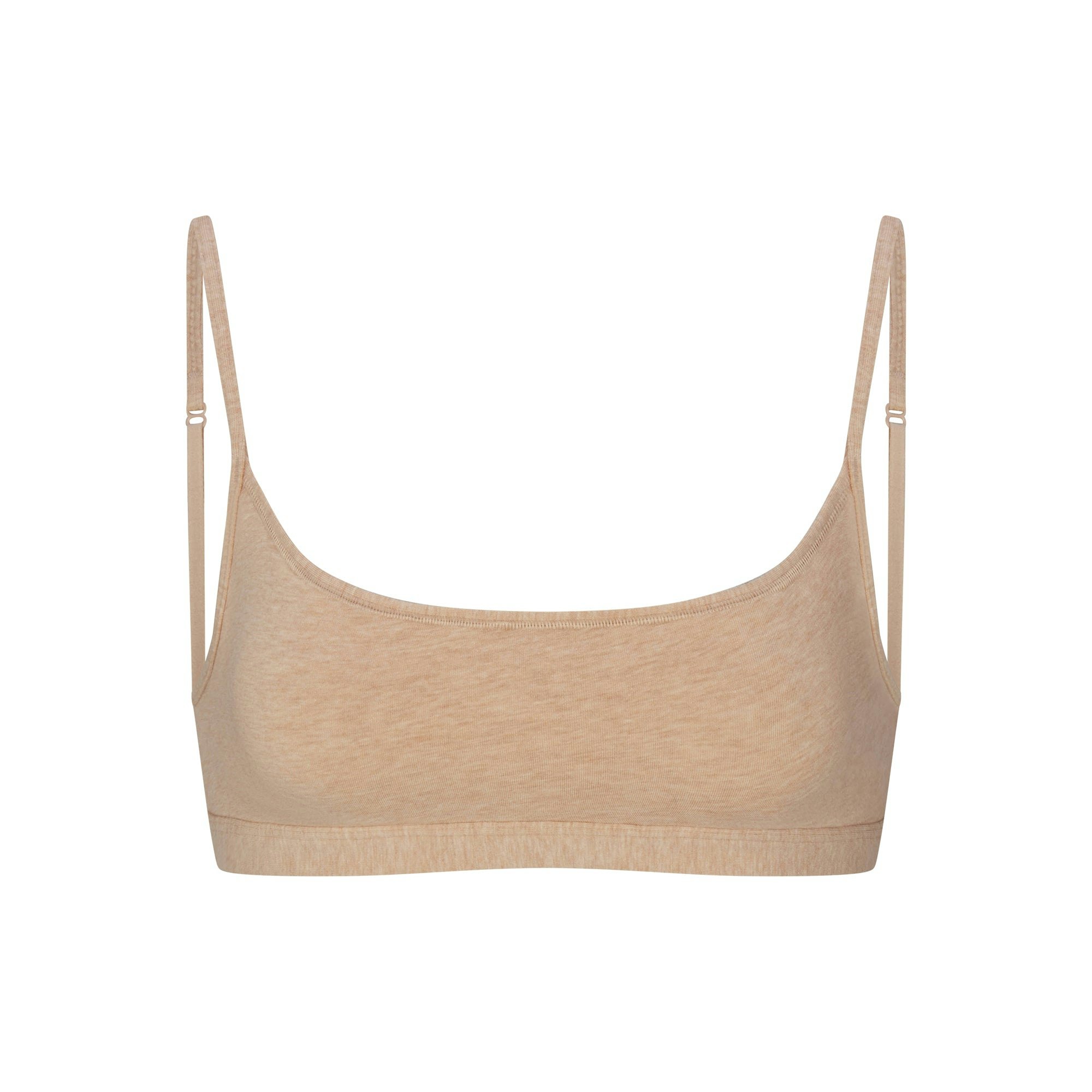 EVERYDAY COTTON SCOOP BRALETTE | CLAY HEATHER FLAT ON A WHITE BACKGROUND | FLT