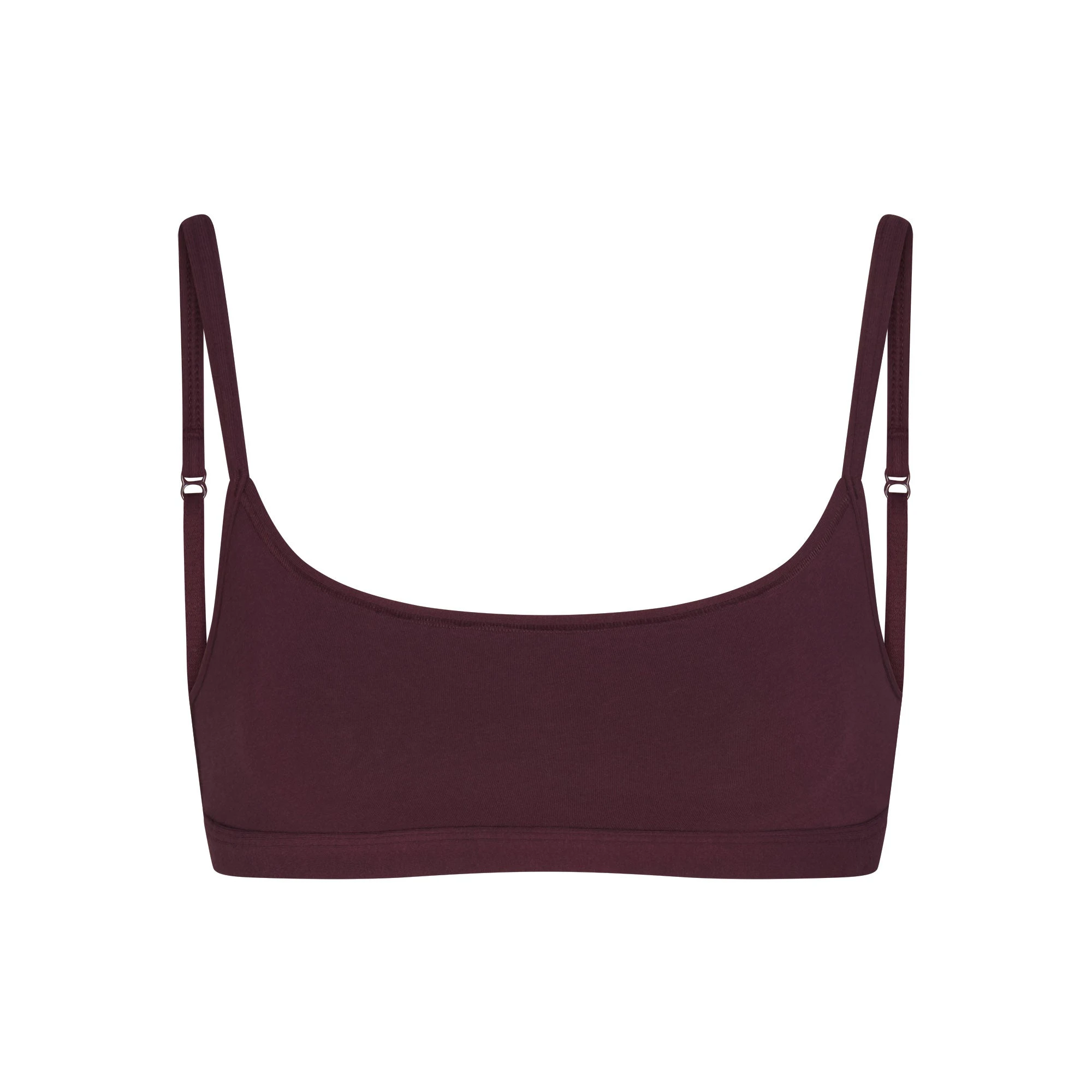 EVERYDAY COTTON SCOOP BRALETTE | CURRANT FLAT ON A WHITE BACKGROUND | FLT