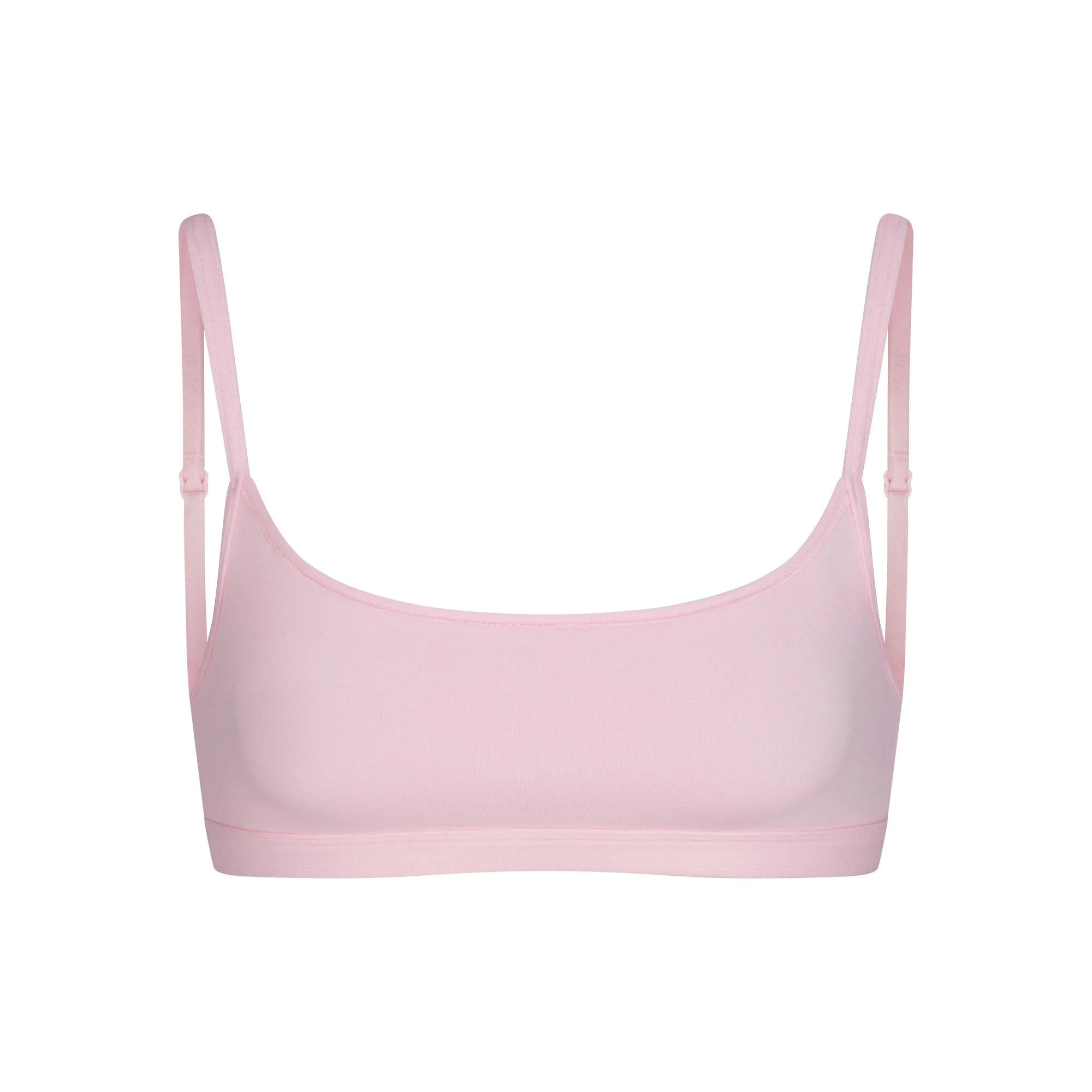 EVERYDAY COTTON SCOOP BRALETTE | PEONY FLAT ON A WHITE BACKGROUND | FLT