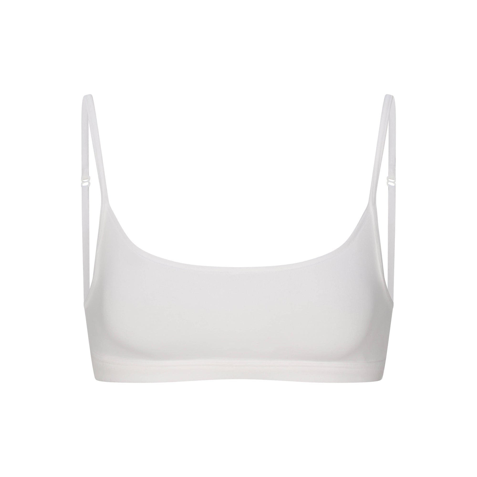 EVERYDAY COTTON SCOOP BRALETTE | SNOW FLAT ON A WHITE BACKGROUND | FLT