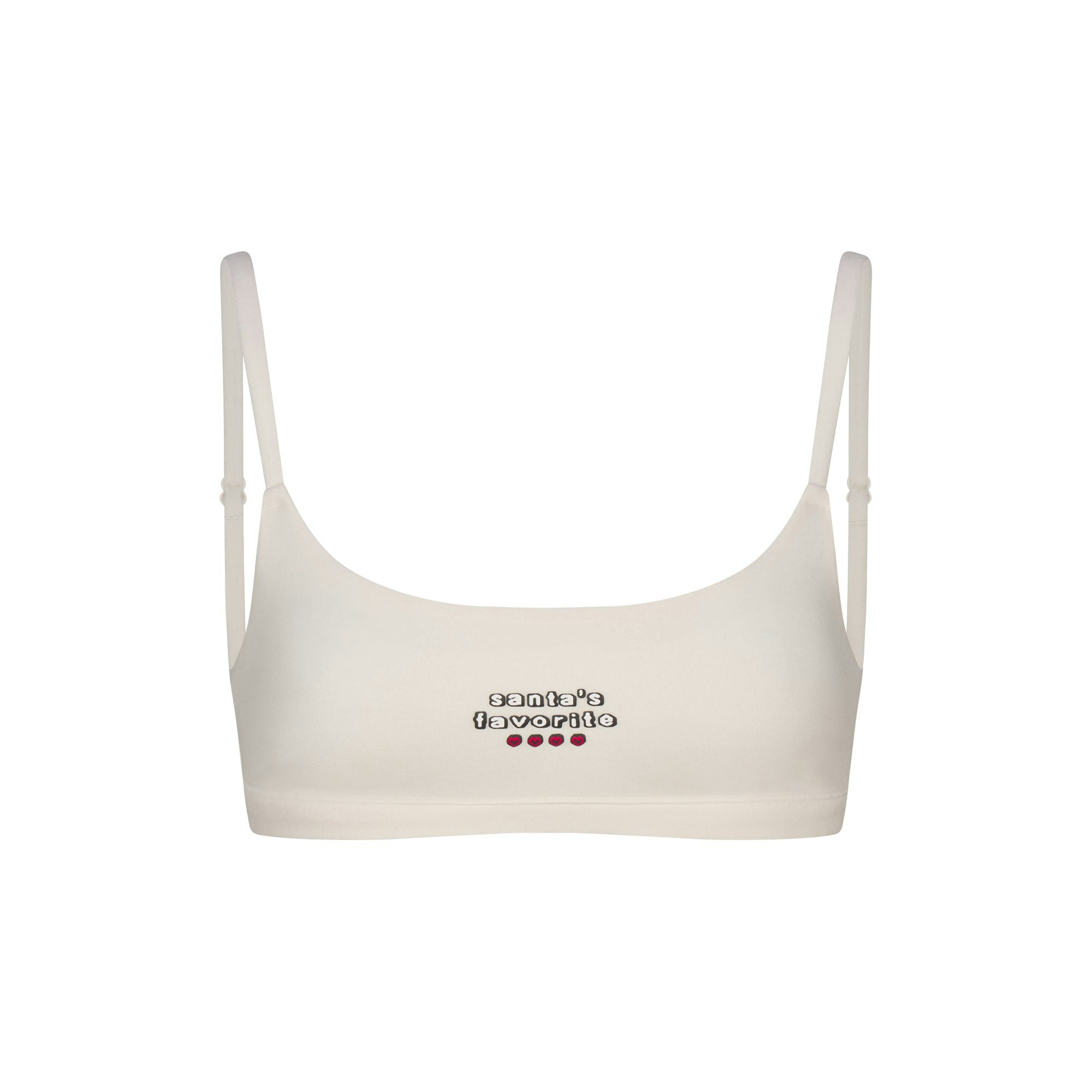 CACTUS PLANT FLEA MARKET X SKIMS COTTON JERSEY SCOOP BRALETTE 2-PACK | MARBLE AND RED MULTI FLAT ON A WHITE BACKGROUND