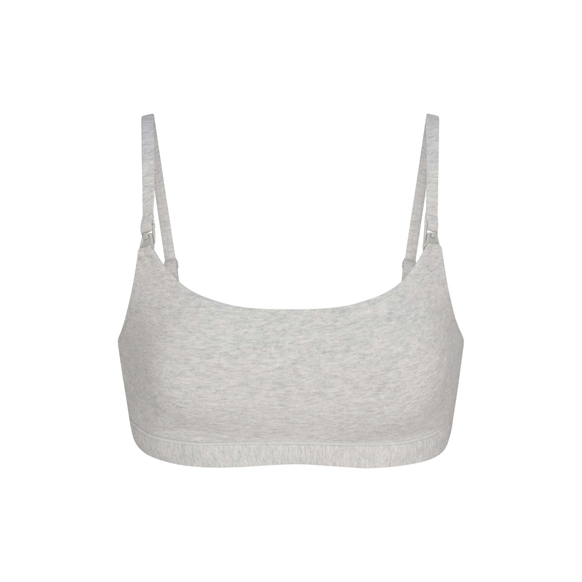 COTTON JERSEY MATERNITY NURSING SCOOP BRALETTE 2-PACK | LIGHT HEATHER GREY ADDITIONAL FABRIC DETAILS | about this fabric