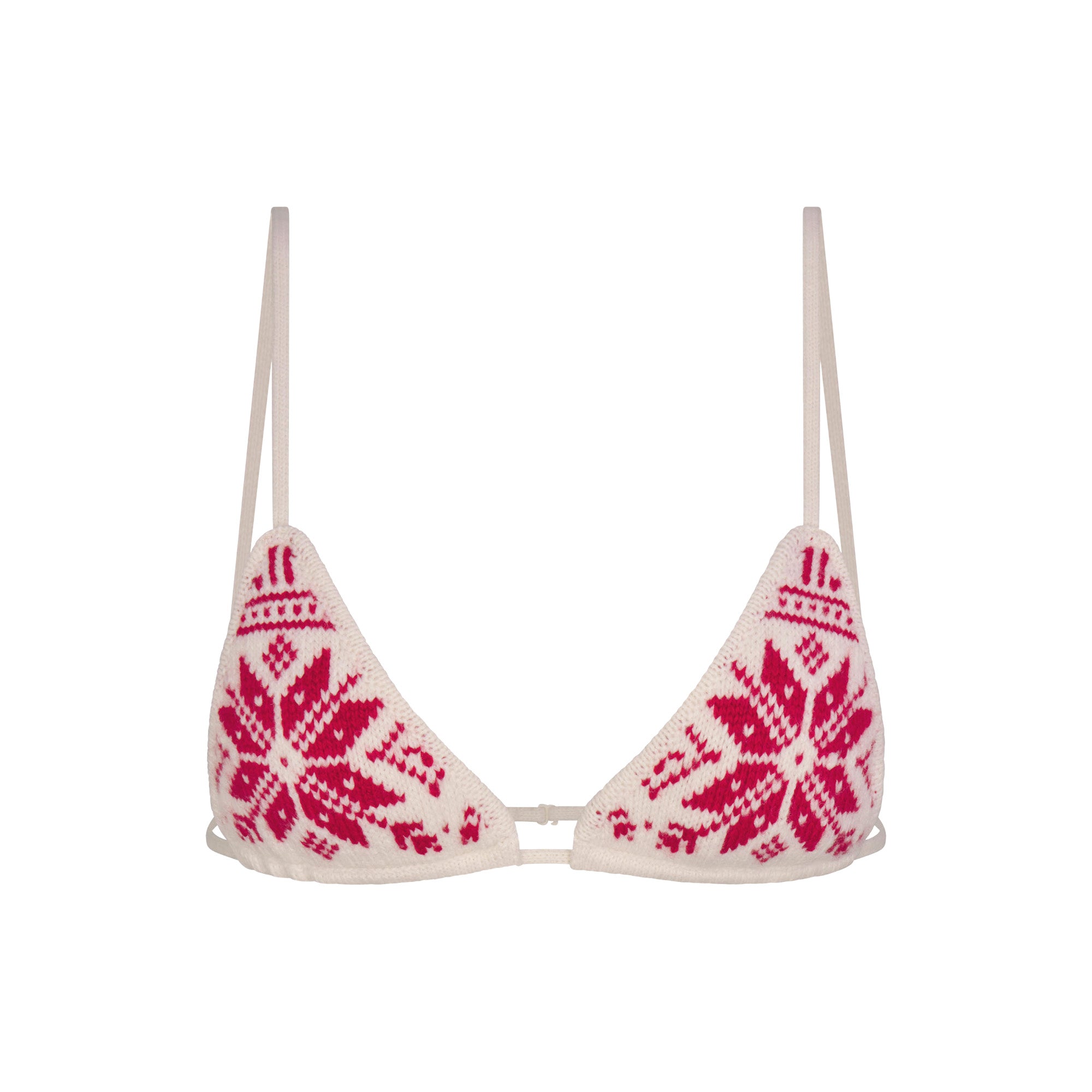 FAIRISLE KNIT MICRO TRIANGLE BRALETTE