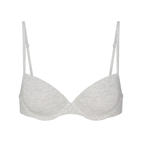 EVERYDAY COTTON T-SHIRT BRA | LIGHT HEATHER GREY FLAT ON A WHITE BACKGROUND | FLT