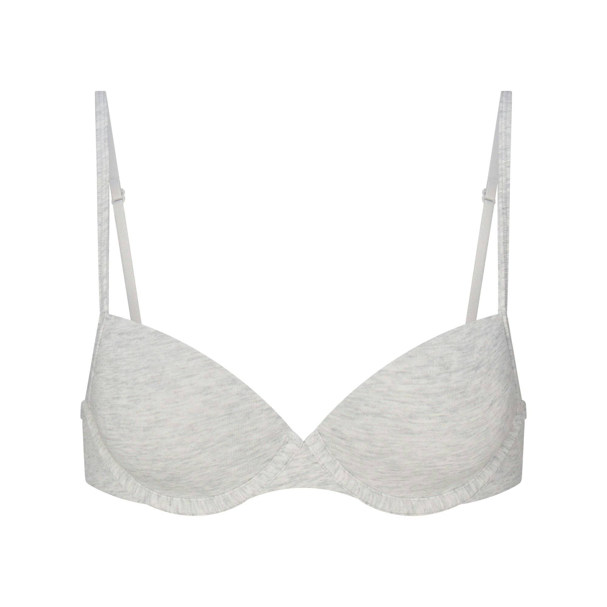 EVERYDAY COTTON T-SHIRT BRA | LIGHT HEATHER GREY FLAT ON A WHITE BACKGROUND | FLT