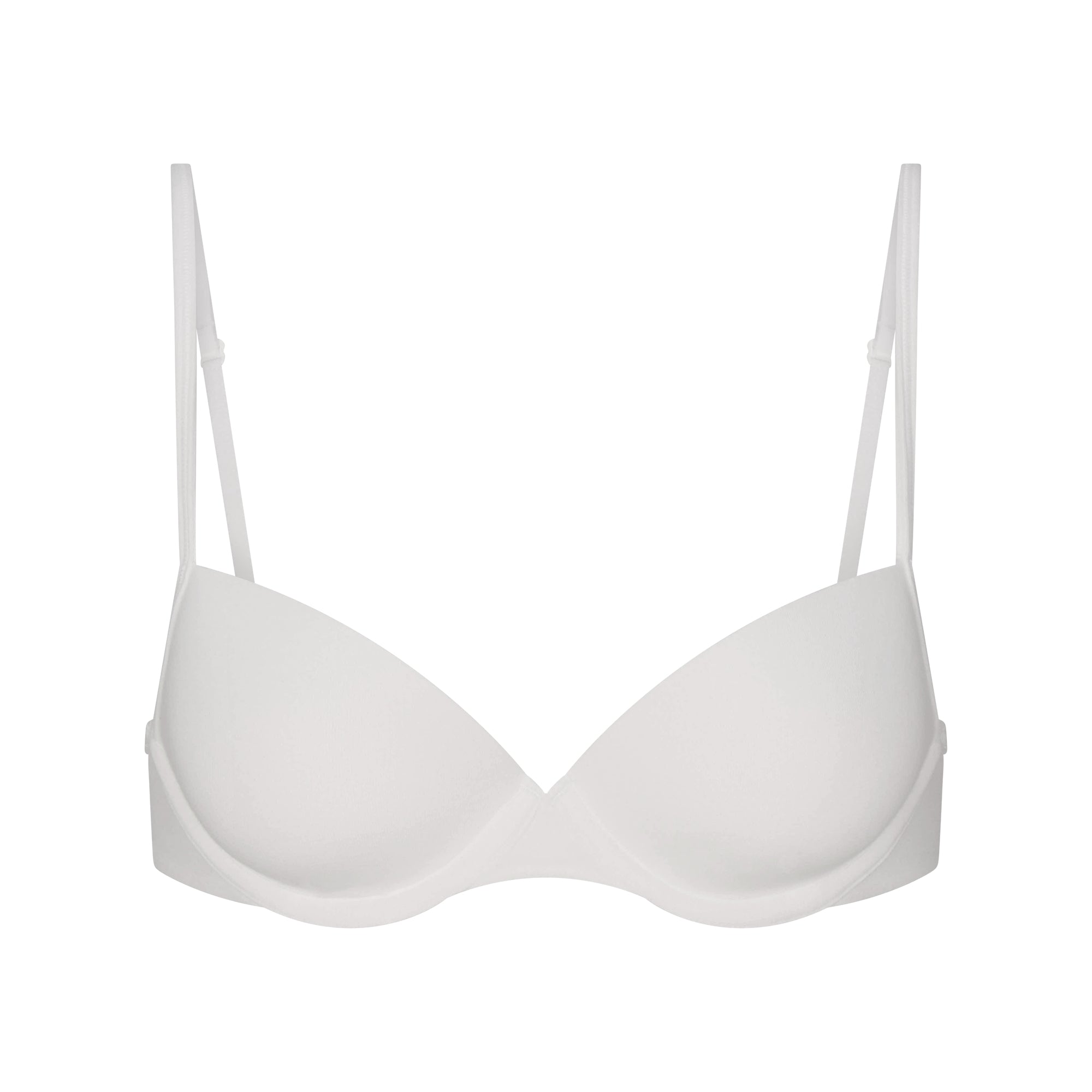 EVERYDAY COTTON LIGHTLY LINED DEMI BRA | SNOW FLAT ON A WHITE BACKGROUND | FLT