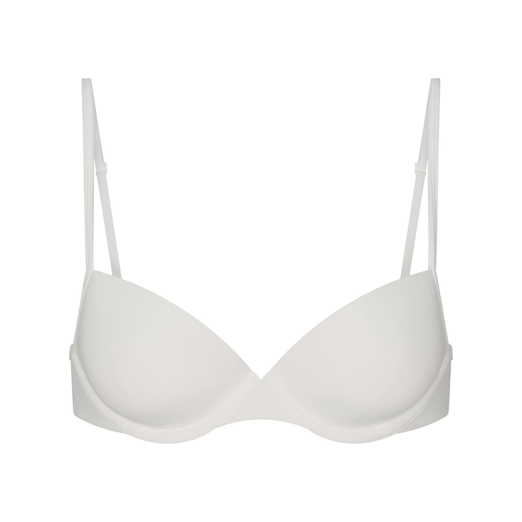 EVERYDAY COTTON LIGHTLY LINED DEMI BRA | SNOW FLAT ON A WHITE BACKGROUND | FLT