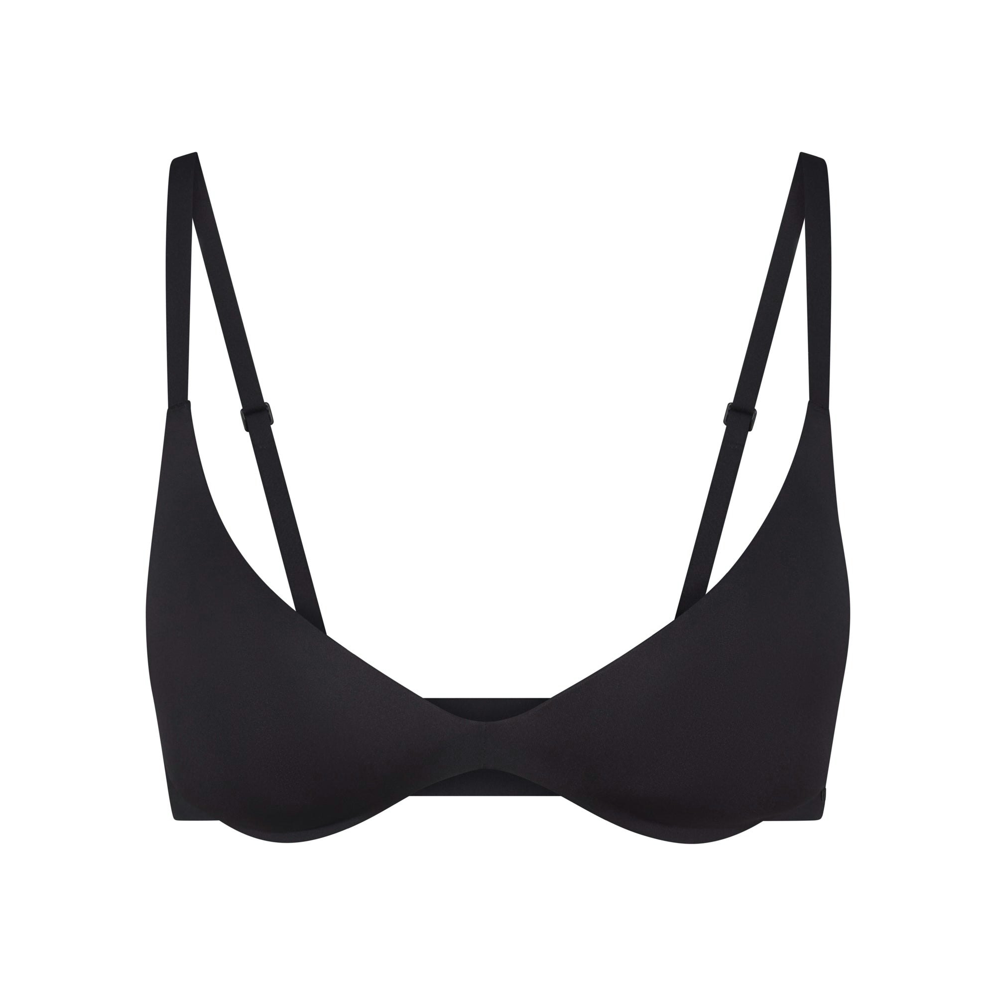 WIRELESS FORM SUPER PUSH-UP BRA | ONYX (PLUNGE BRAS) LAYS FLAT ON A WHITE BACKGROUND | FLT