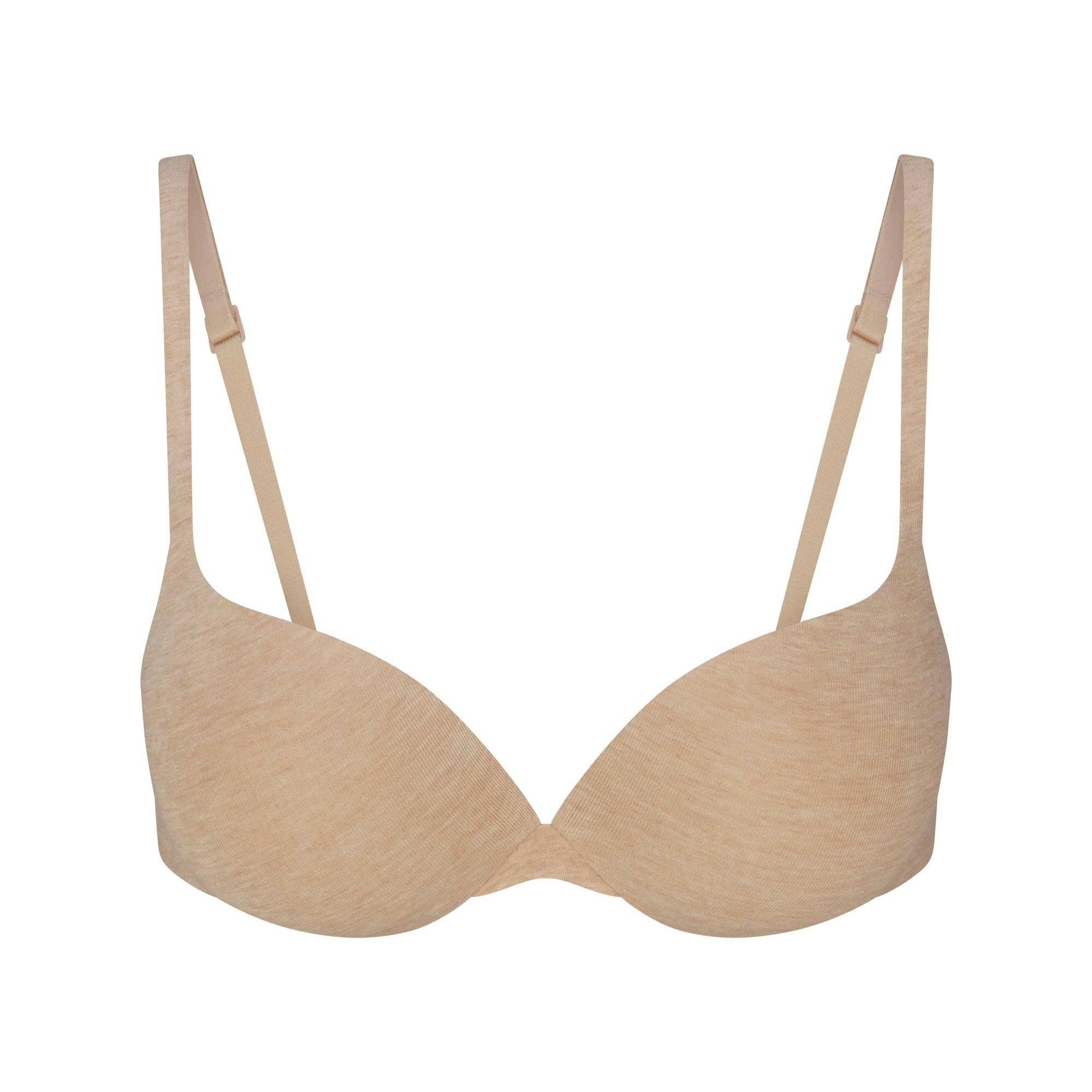EVERYDAY COTTON ULTIMATE TEARDROP PUSH-UP BRA | CLAY HEATHER FLAT ON A WHITE BACKGROUND | FLT
