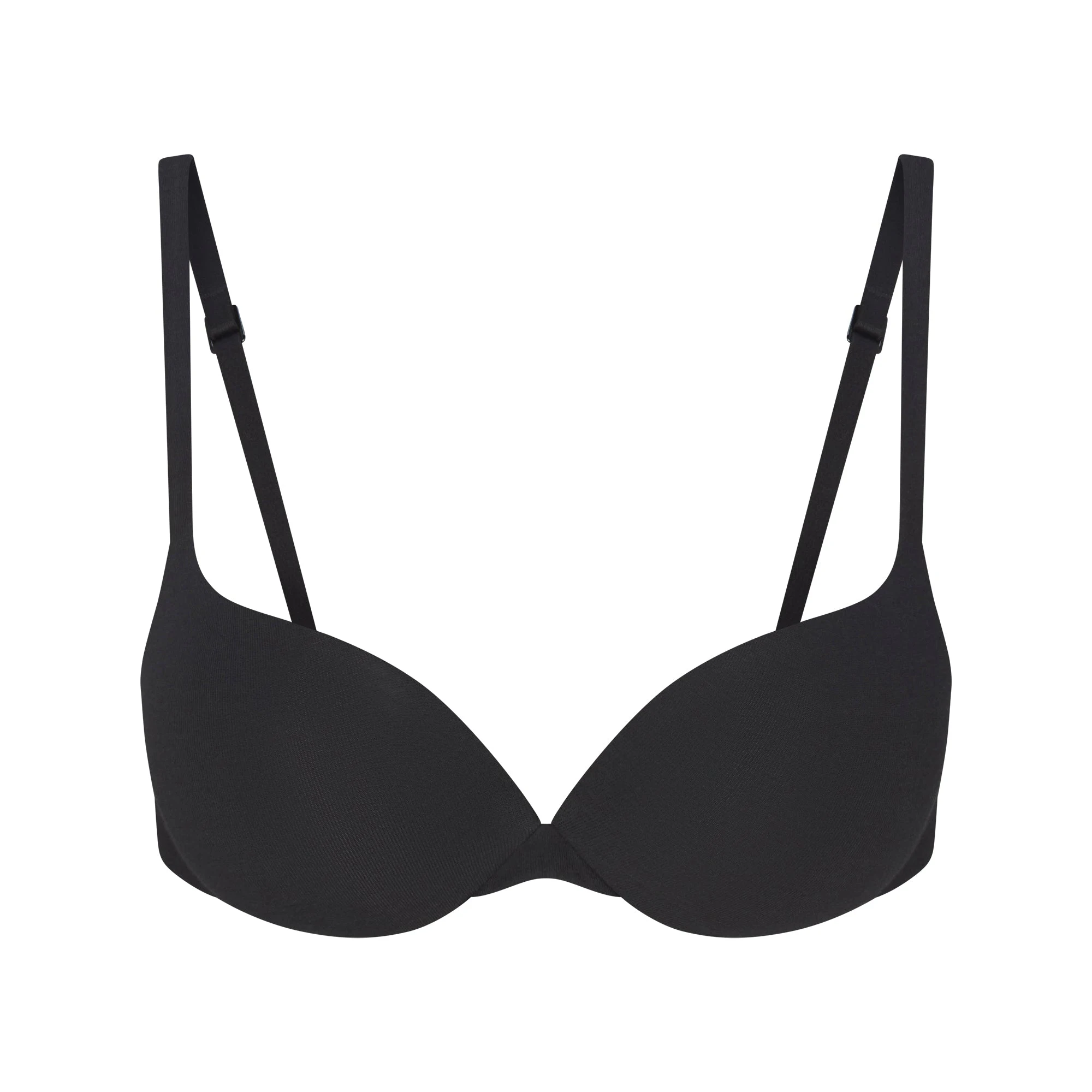 EVERYDAY COTTON ULTIMATE TEARDROP PUSH-UP BRA | ONYX FLAT ON A WHITE BACKGROUND | FLT