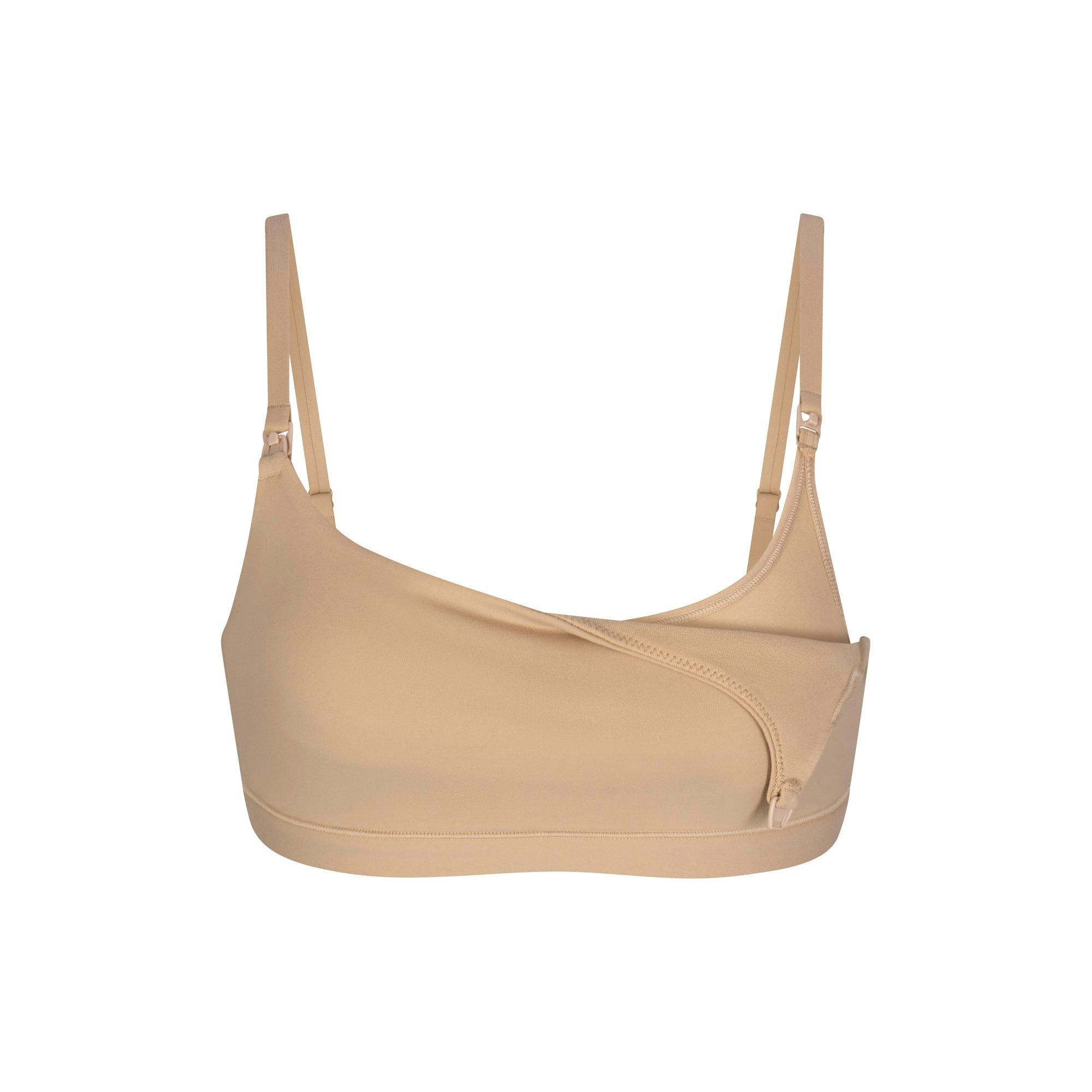 FITS EVERYBODY MATERNITY PUMPING SCOOP BRALETTE | CLAY (MATERNITY BRALETTES) LAYS FLAT ON A WHITE BACKGROUND | FLT