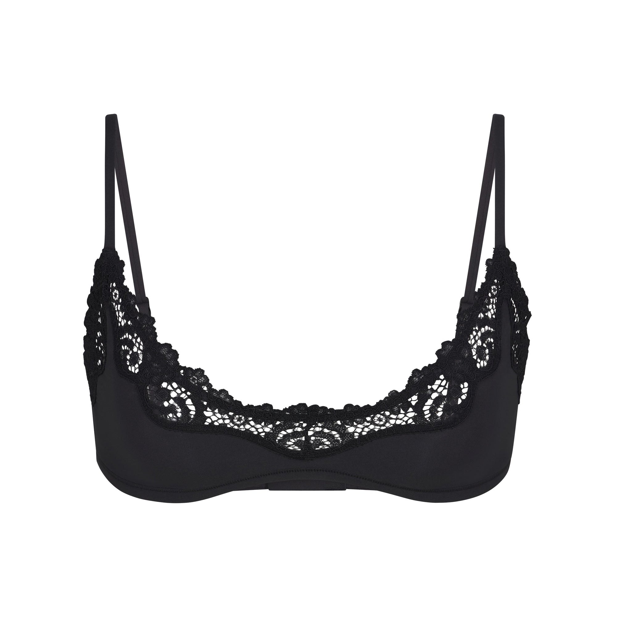 FITS EVERYBODY LACE SCOOP BRALETTE ONYX