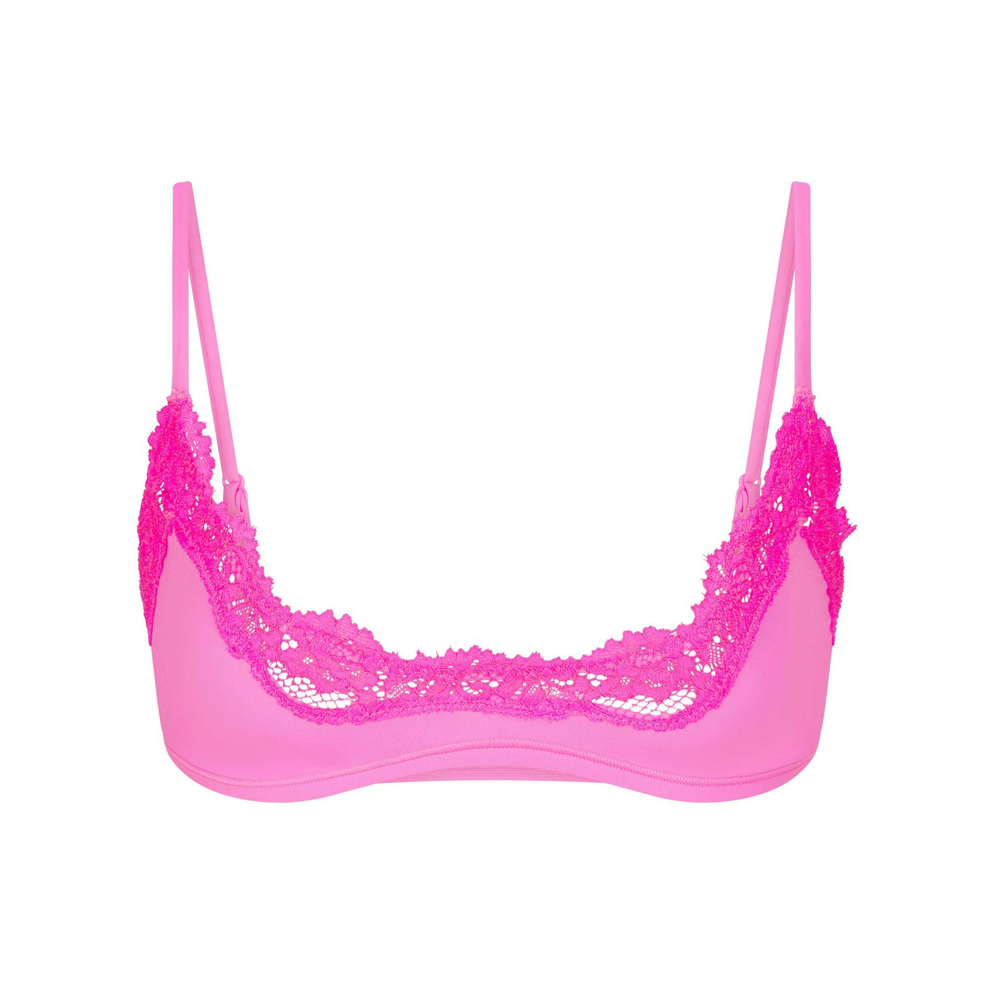 FITS EVERYBODY LACE SCOOP BRALETTE | TAFFY TONAL (SCOOP BRALETTES) LAYS FLAT ON A WHITE BACKGROUND | FLT