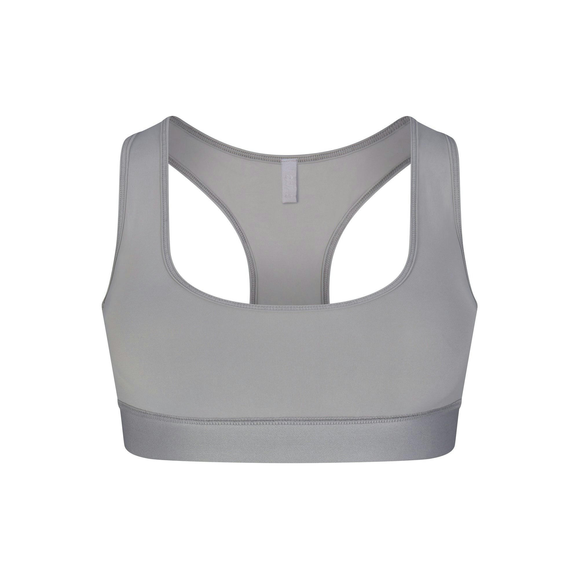 SKIMS TRACK RACERBACK BRALETTE | PACIFIC (SCOOP BRALETTES) LAYS FLAT ON A WHITE BACKGROUND