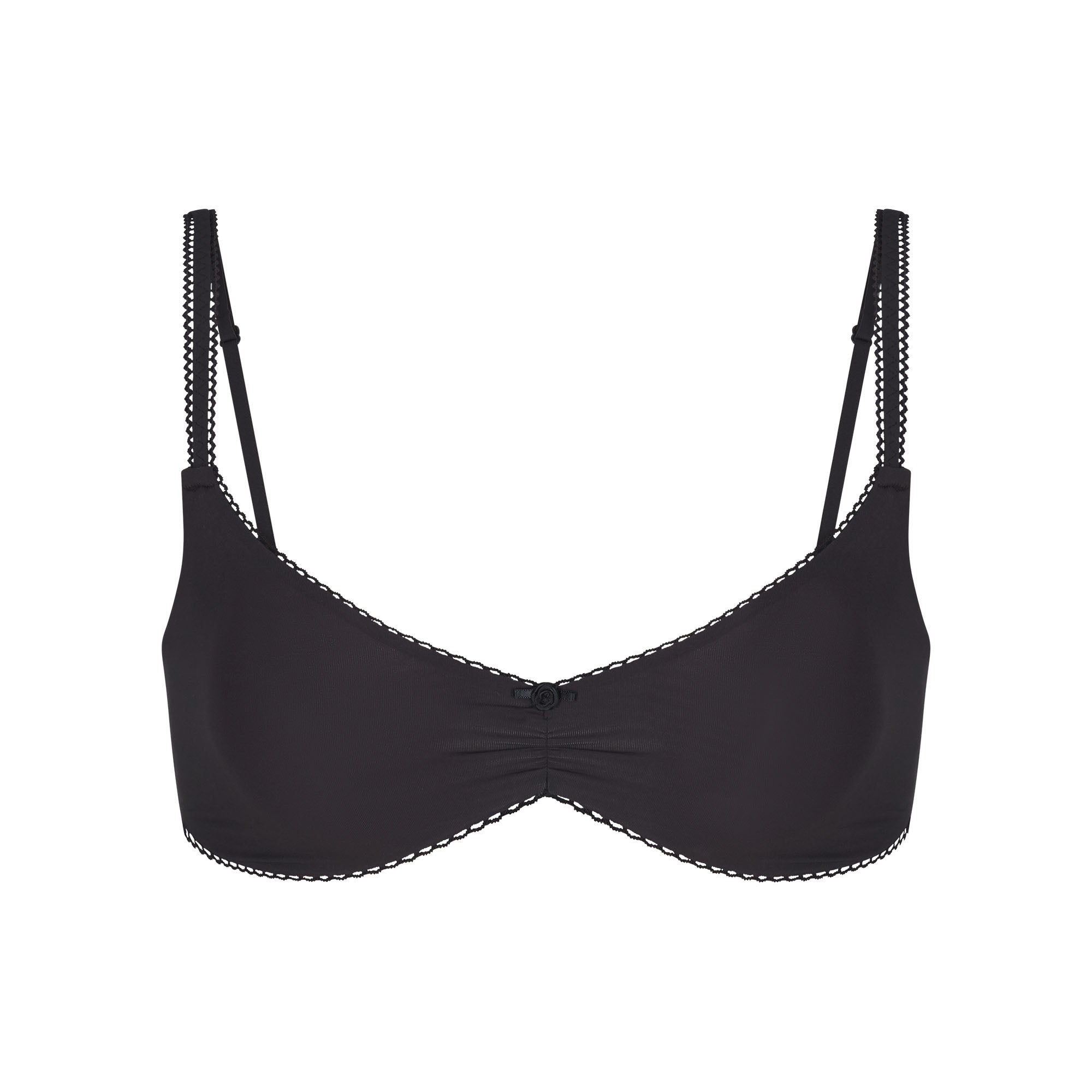 ULTRA FINE MESH SCOOP BRA | ONYX