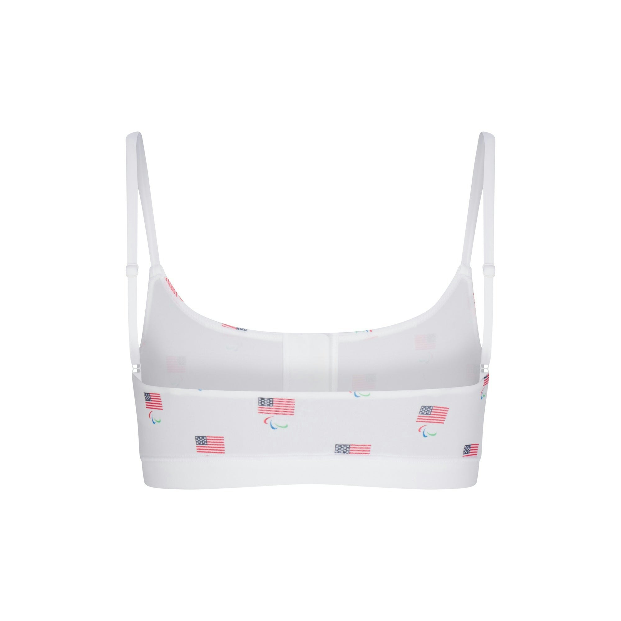 SKIMS FOR TEAM USA FITS EVERYBODY ADAPTIVE  PARALYMPIC SCOOP BRALETTE | WHITE ADDITIONAL FABRIC DETAILS