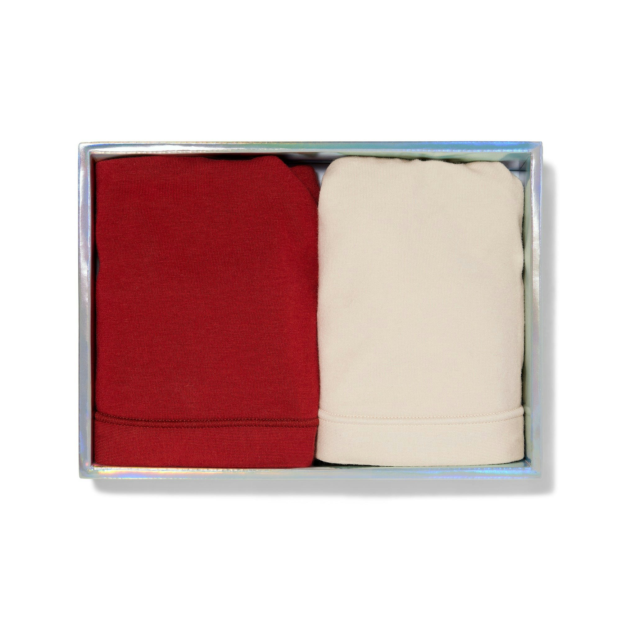 COTTON JERSEY SCOOP BRALETTE 2-PACK | BUFF AND BRICK FLAT ON A WHITE BACKGROUND | FLT @ | FOCUS: 0.9, 0.1, 0.7