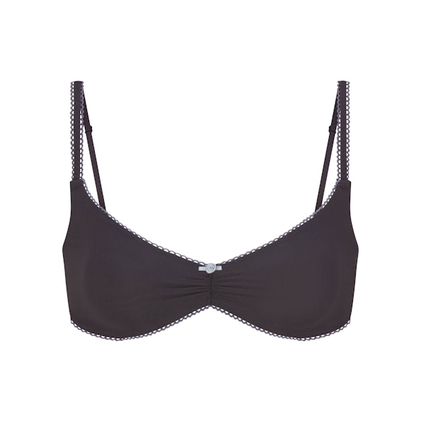 FITS EVERYBODY PICOT SKIMPY SCOOP BRALETTE | ASH CONTRAST FLAT ON A WHITE BACKGROUND | FLT