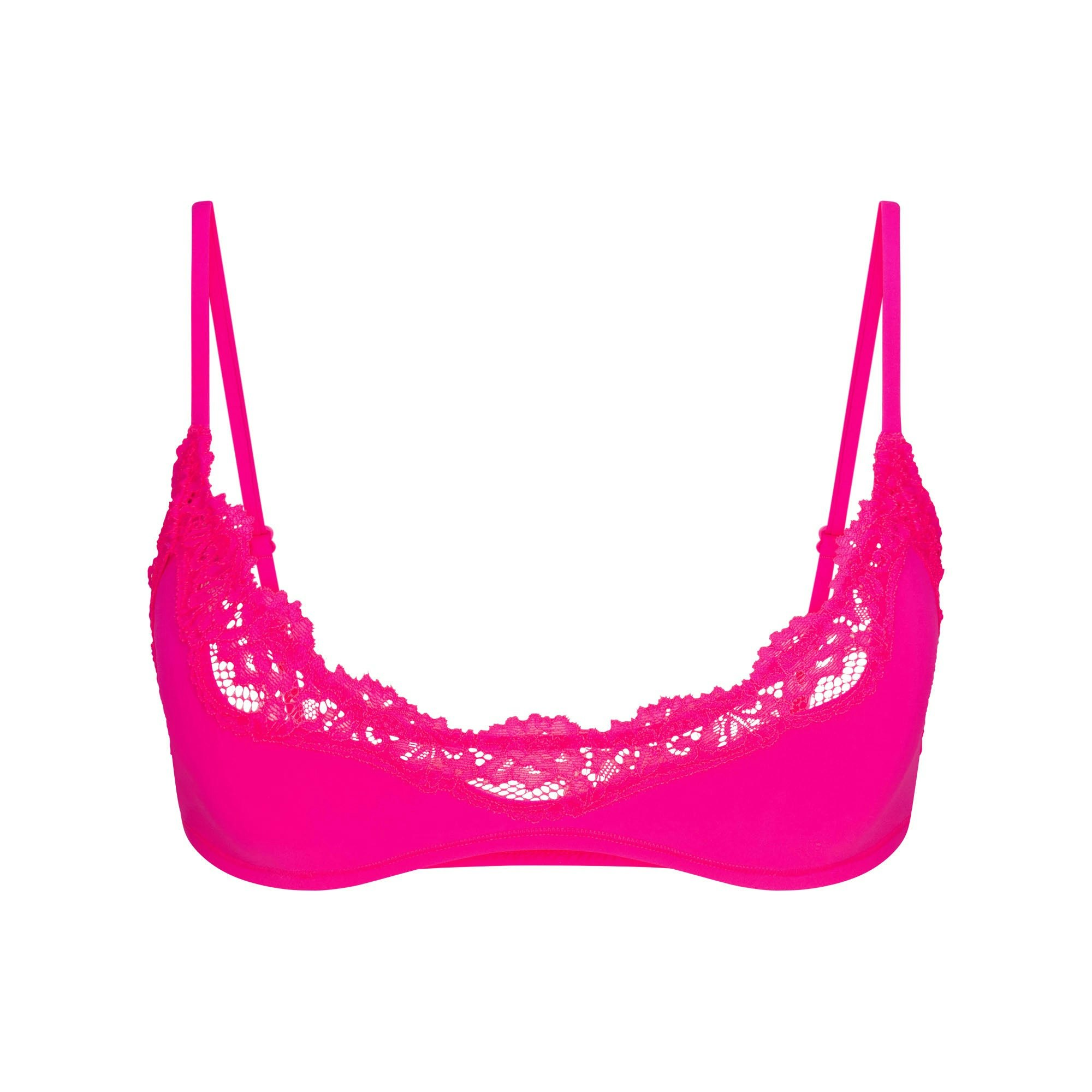 FITS EVERYBODY LACE SCOOP BRALETTE 2-PACK | FLAMINGO AND HEART BREAKER ADDITIONAL FABRIC DETAILS | about this fabric