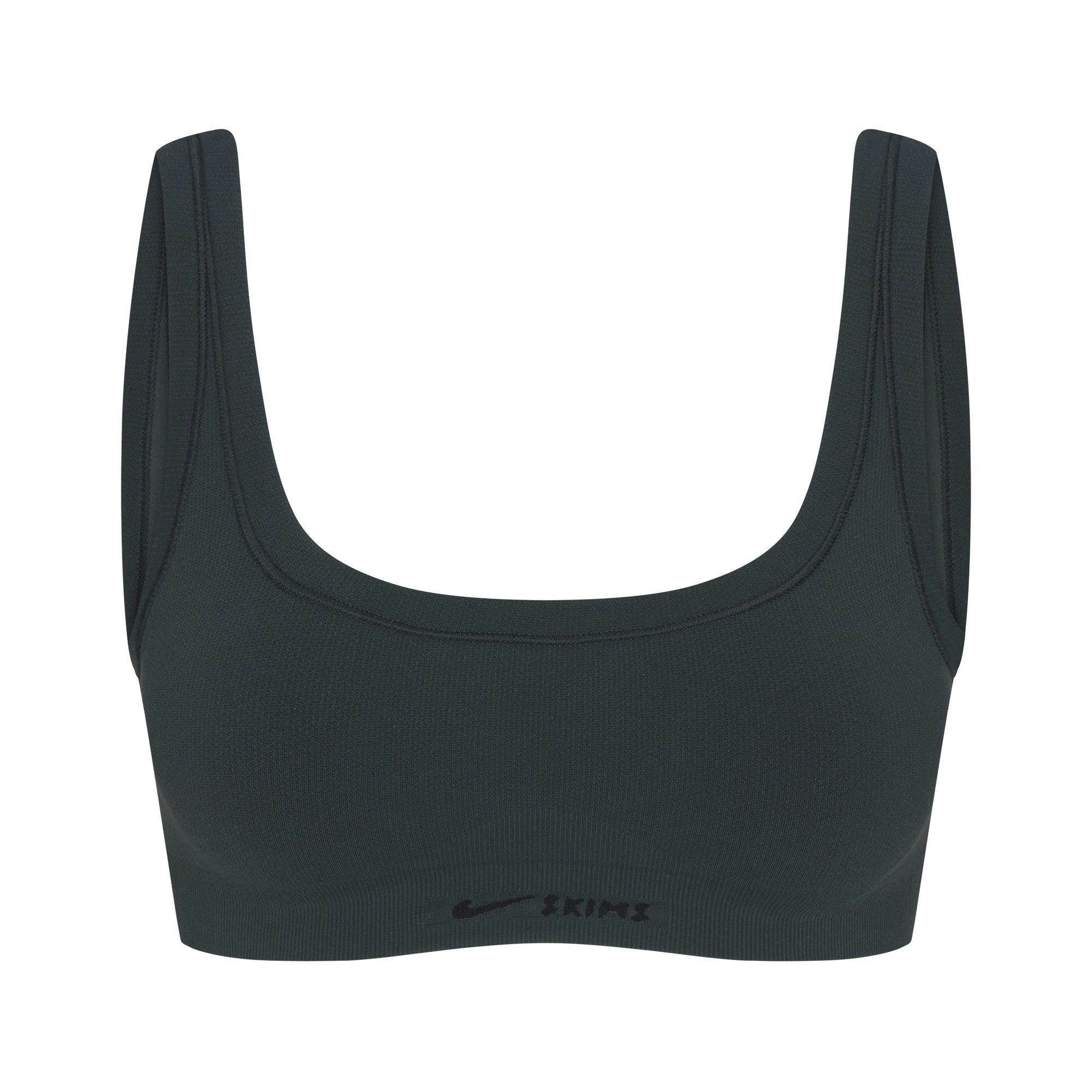 NikeSKIMS VINTAGE SEAMLESS SCOOP NECK BRA | DARK TEAL FLAT ON A WHITE BACKGROUND | FLT