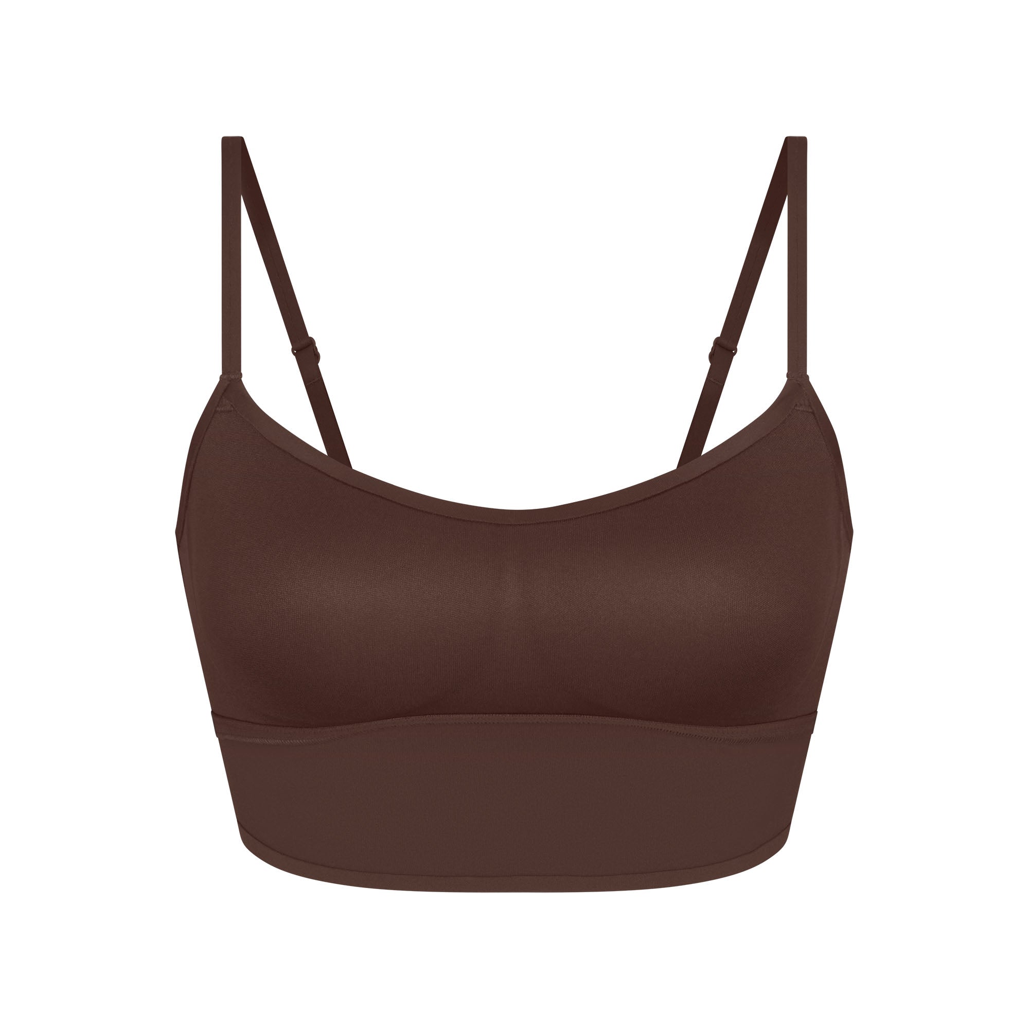 TAN SJQ BRA TOP黒美品 (fumika・ROKU・acne) NikeSKIMS MATTE CAMI BRA TOP | DARK SEPIA | SKIMS