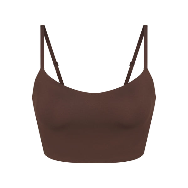NikeSKIMS MATTE LONGLINE CORSET BRA | DARK SEPIA | SKIMS