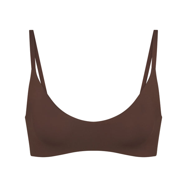 NikeSKIMS MATTE LONGLINE CORSET BRA | DARK SEPIA | SKIMS