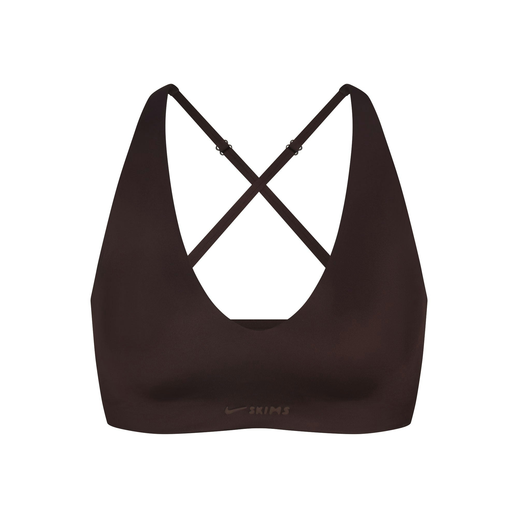 NikeSKIMS SHINE V-NECK BRA | PHOENIX FLAT ON A WHITE BACKGROUND | FLT