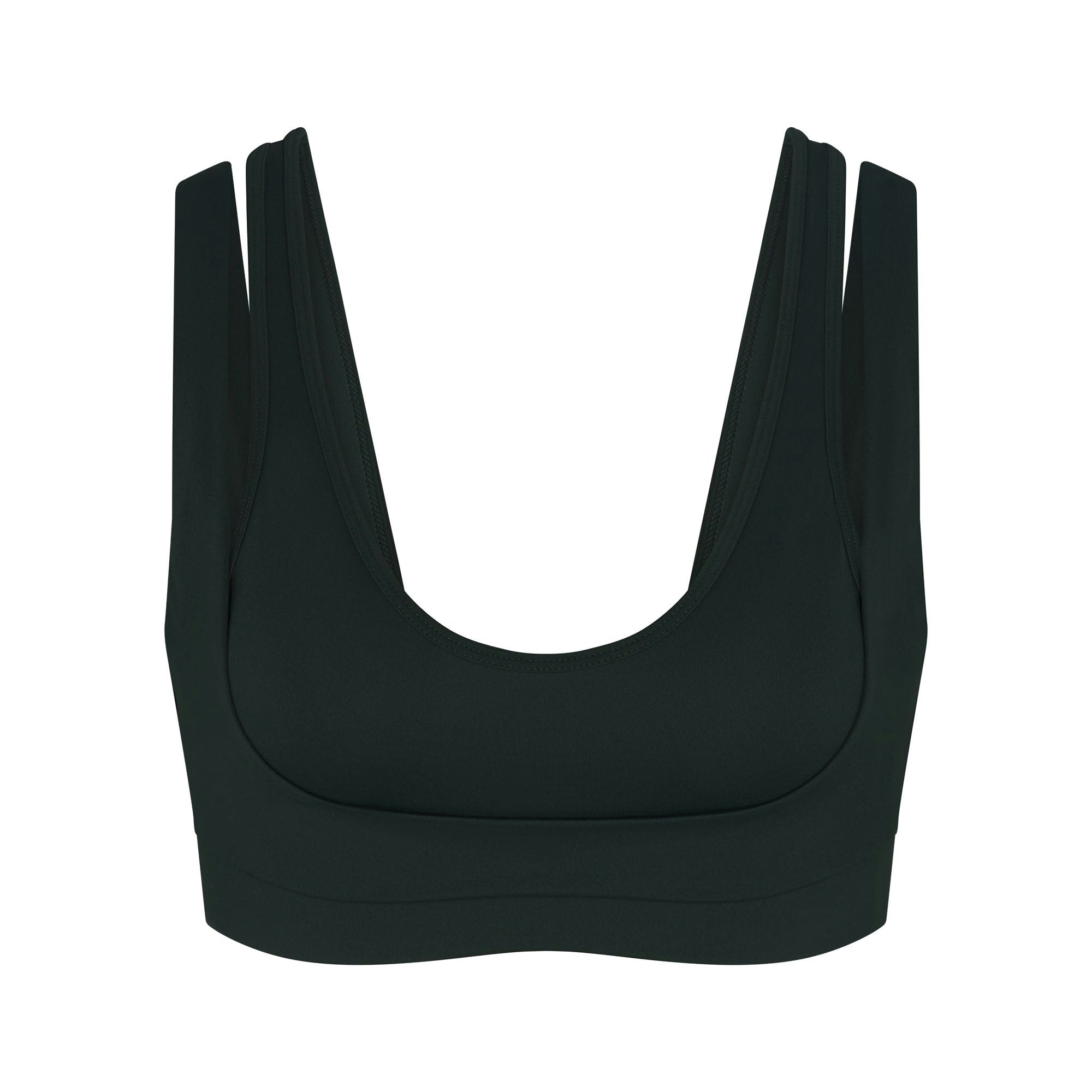 NikeSKIMS MATTE DOUBLE STRAP SCOOP BRA | DARK TEAL FLAT ON A WHITE BACKGROUND | FLT