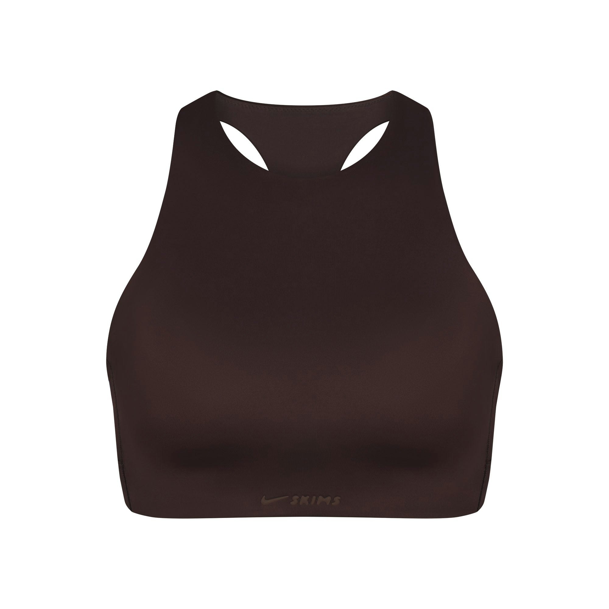 NikeSKIMS SHINE HIGH NECK BRA | PHOENIX FLAT ON A WHITE BACKGROUND | FLT