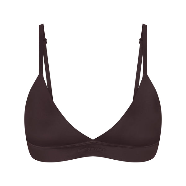NikeSKIMS MATTE TWIST-FRONT BRA | DARK SEPIA | SKIMS