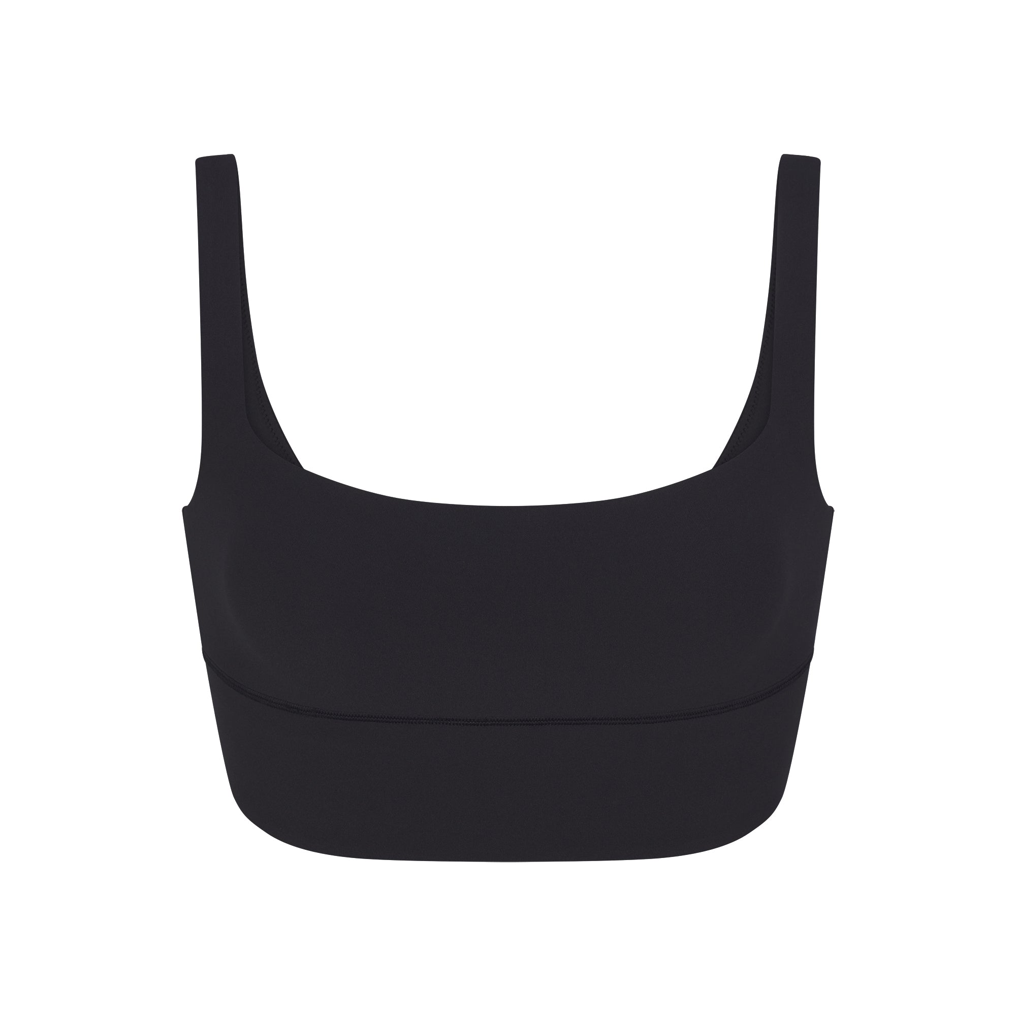 FITS EVERYBODY SQUARE NECK LONGLINE BRALETTE | ONYX