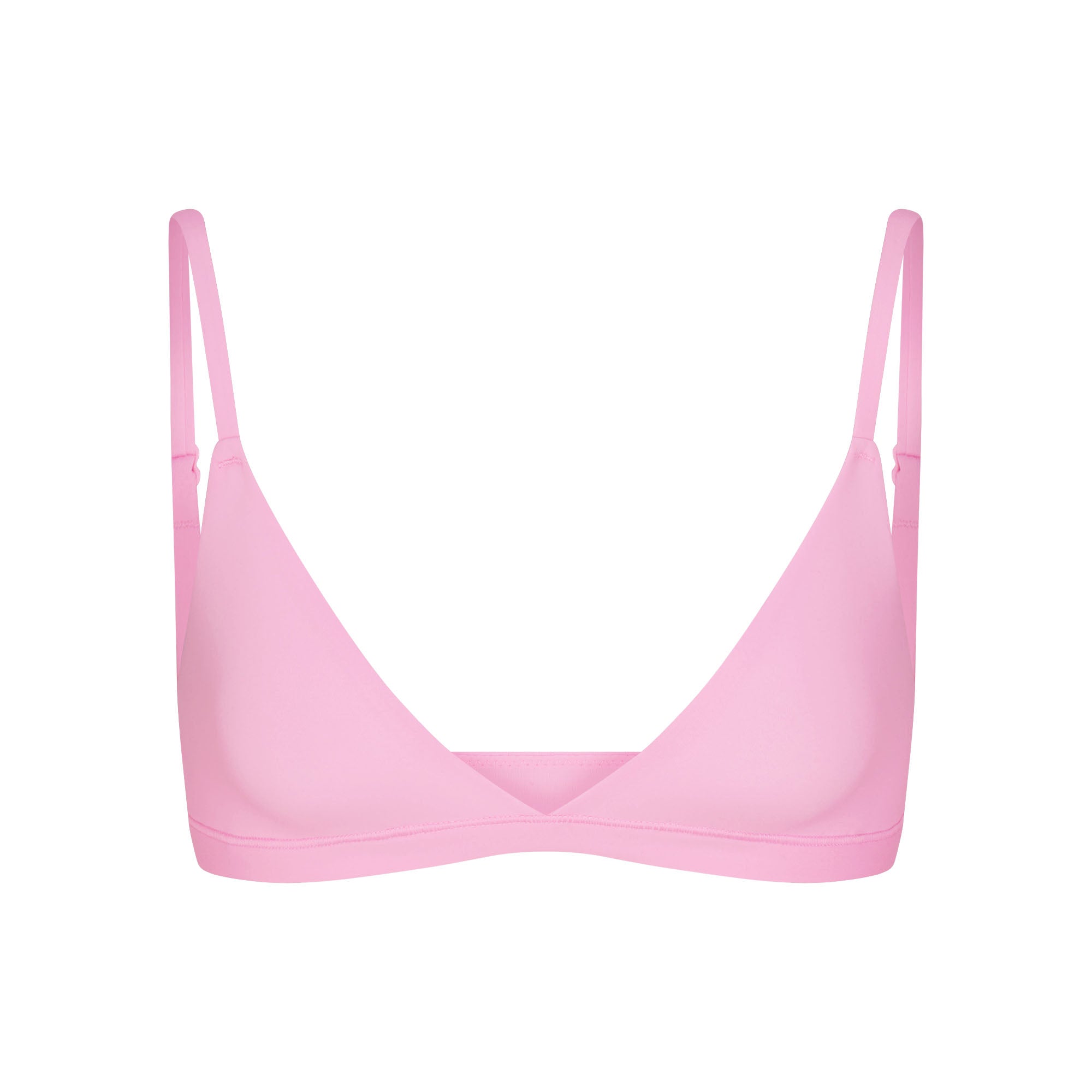 FITS EVERYBODY TRIANGLE BRALETTE | BUBBLE GUM FLAT ON A WHITE BACKGROUND | FLT