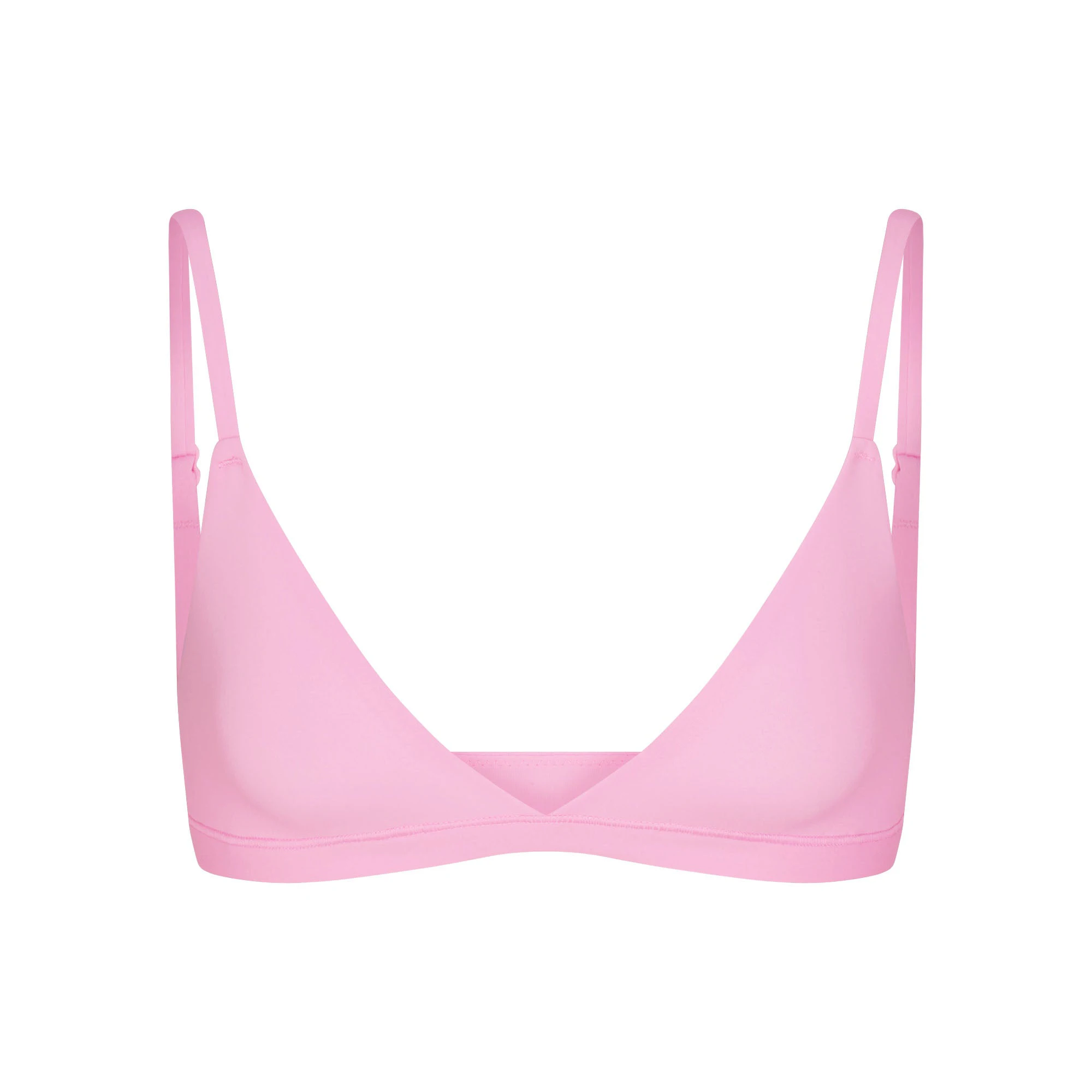 FITS EVERYBODY TRIANGLE BRALETTE | BUBBLE GUM FLAT ON A WHITE BACKGROUND | FLT