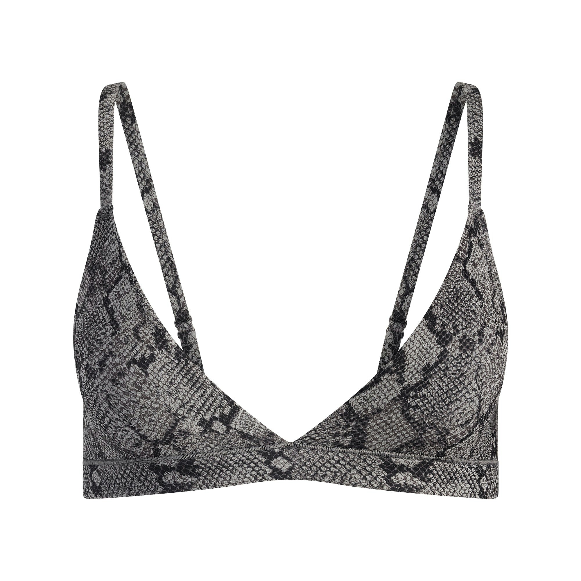 FITS EVERYBODY TRIANGLE BRALETTE | SHADOW SNAKE PRINT FLAT ON A WHITE BACKGROUND | FLT