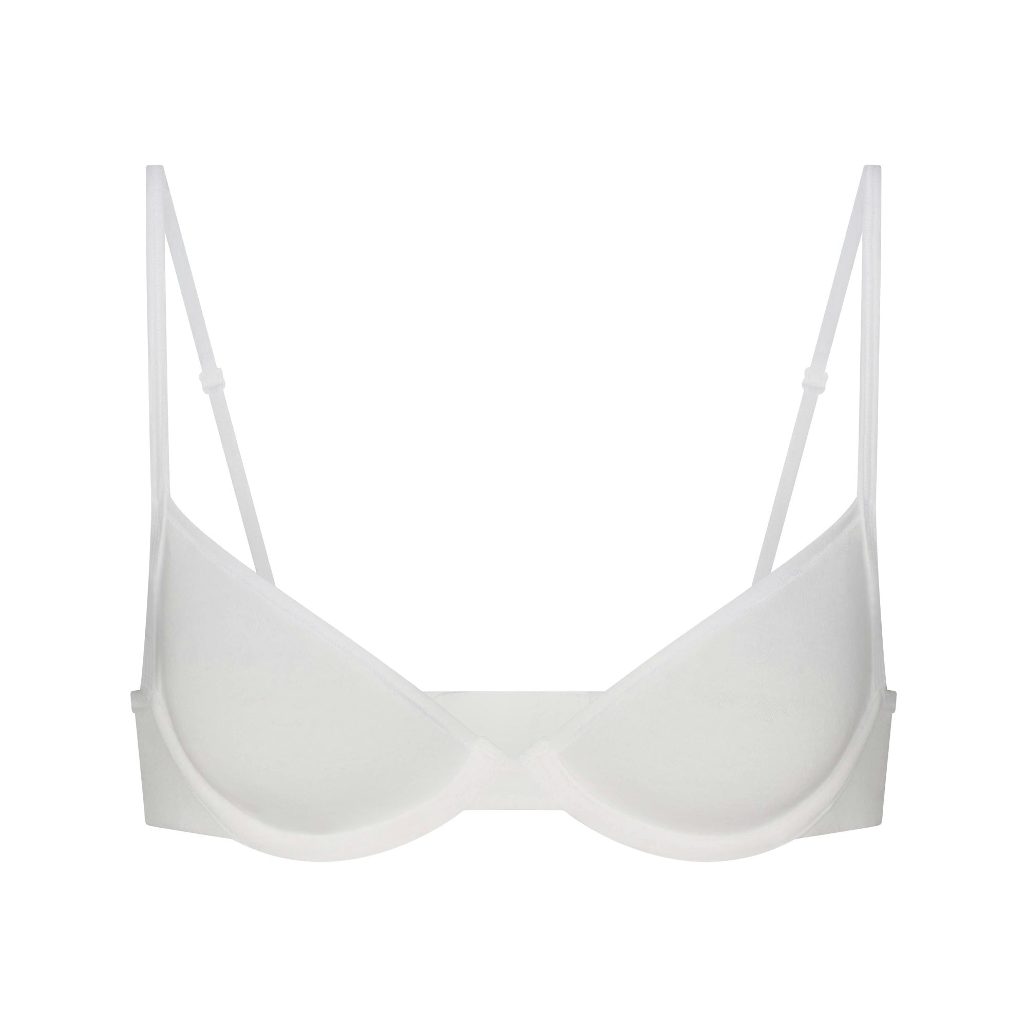EVERYDAY COTTON UNLINED DEMI BRA | SNOW FLAT ON A WHITE BACKGROUND | FLT