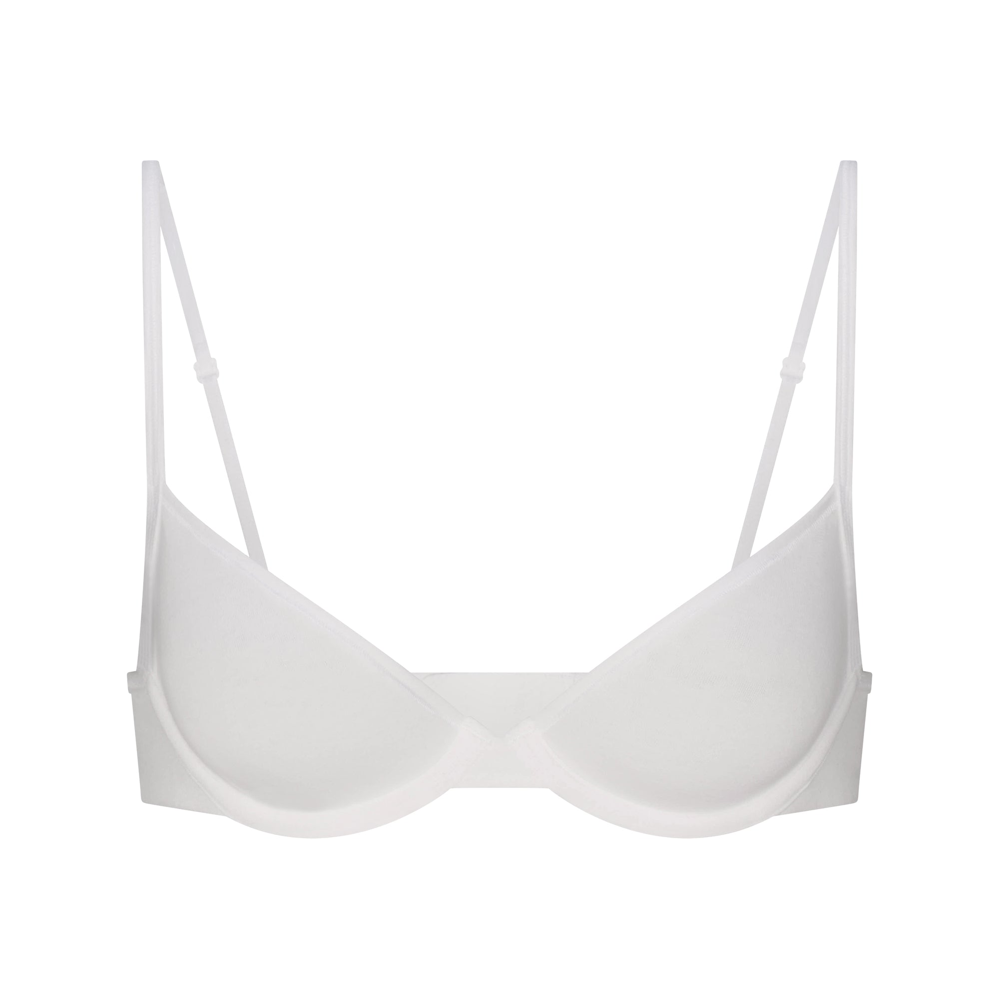 EVERYDAY COTTON UNLINED DEMI BRA | SNOW FLAT ON A WHITE BACKGROUND | FLT