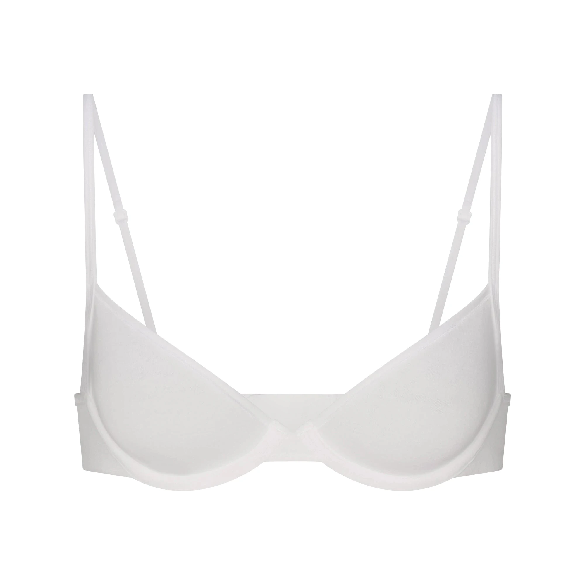 EVERYDAY COTTON UNLINED DEMI BRA | SNOW FLAT ON A WHITE BACKGROUND | FLT