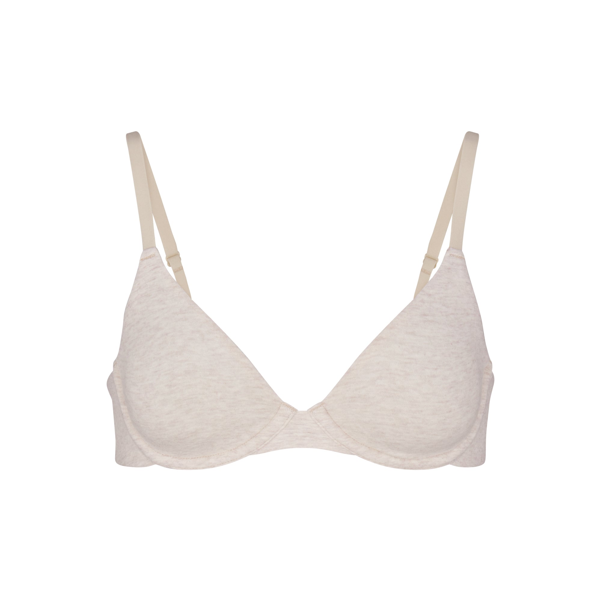 COTTON JERSEY T-SHIRT BRA LAYS FLAT ON A WHITE BACKGROUND