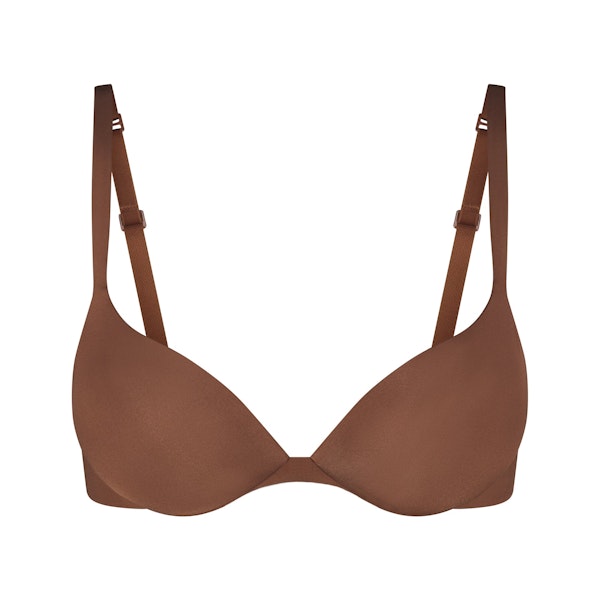 SKIMS ULTIMATE BRA TEARDROP PUSH-UP BRA | JASPER (PLUNGE BRAS) LAYS FLAT ON A WHITE BACKGROUND | FLT