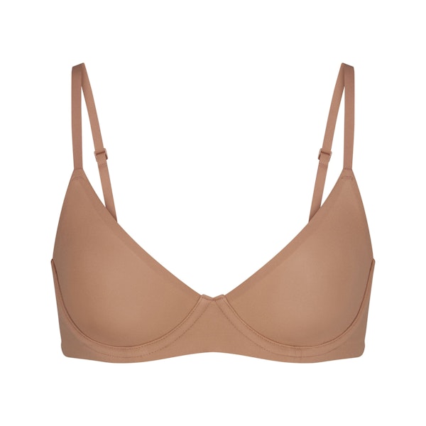 FITS EVERYBODY UNLINED DEMI BRA | SIENNA (DEMI BRAS) LAYS FLAT ON A WHITE BACKGROUND | FLT