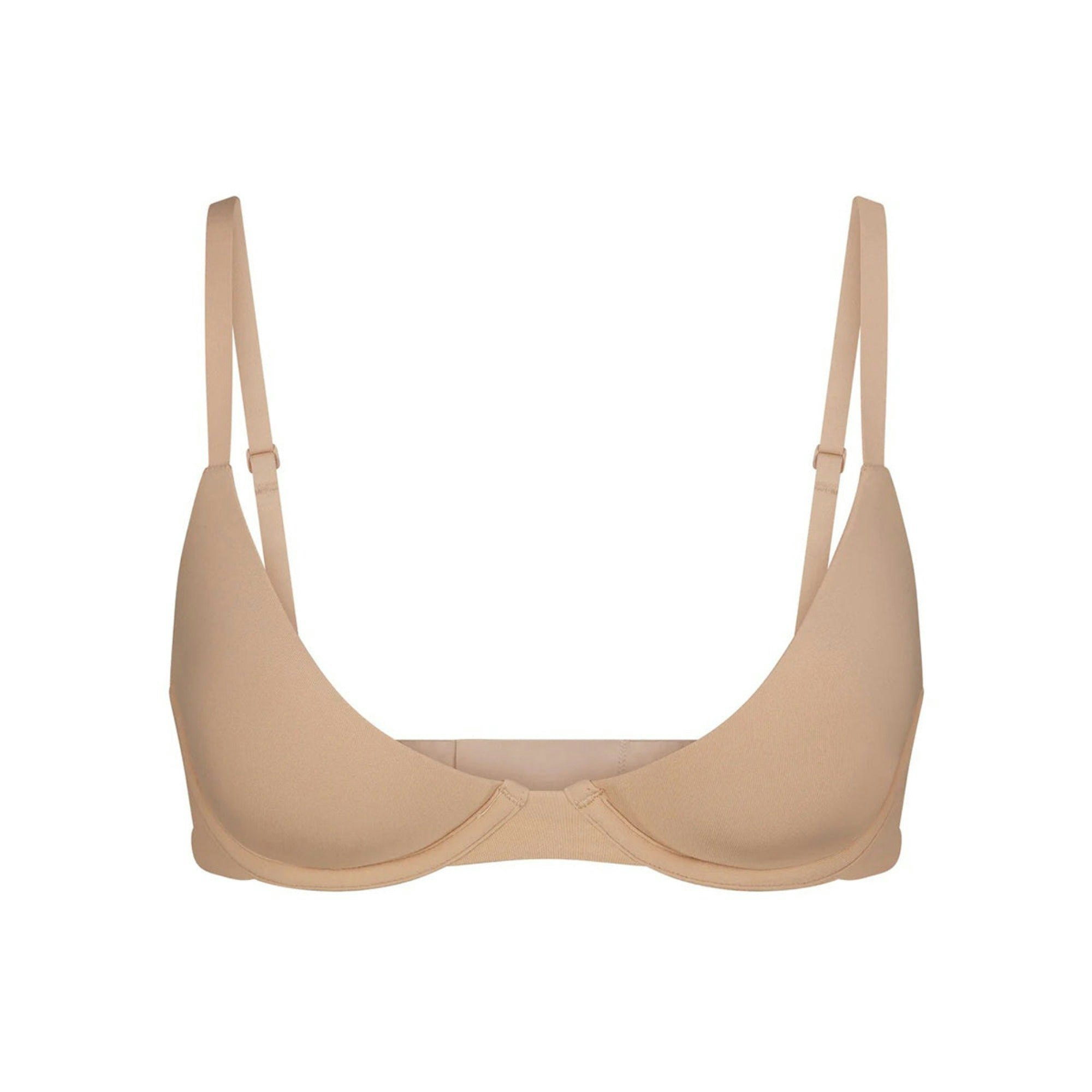 FITS EVERYBODY PLUNGE BRA | CLAY (PLUNGE BRAS) LAYS FLAT ON A WHITE BACKGROUND | FLT